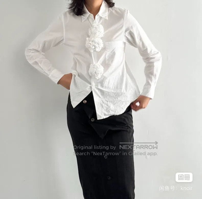 Comme des Garcons Comme Des Garcons Hydrangea decorated shirt Size S / US 4 / IT 40 - 1 Thumbnail