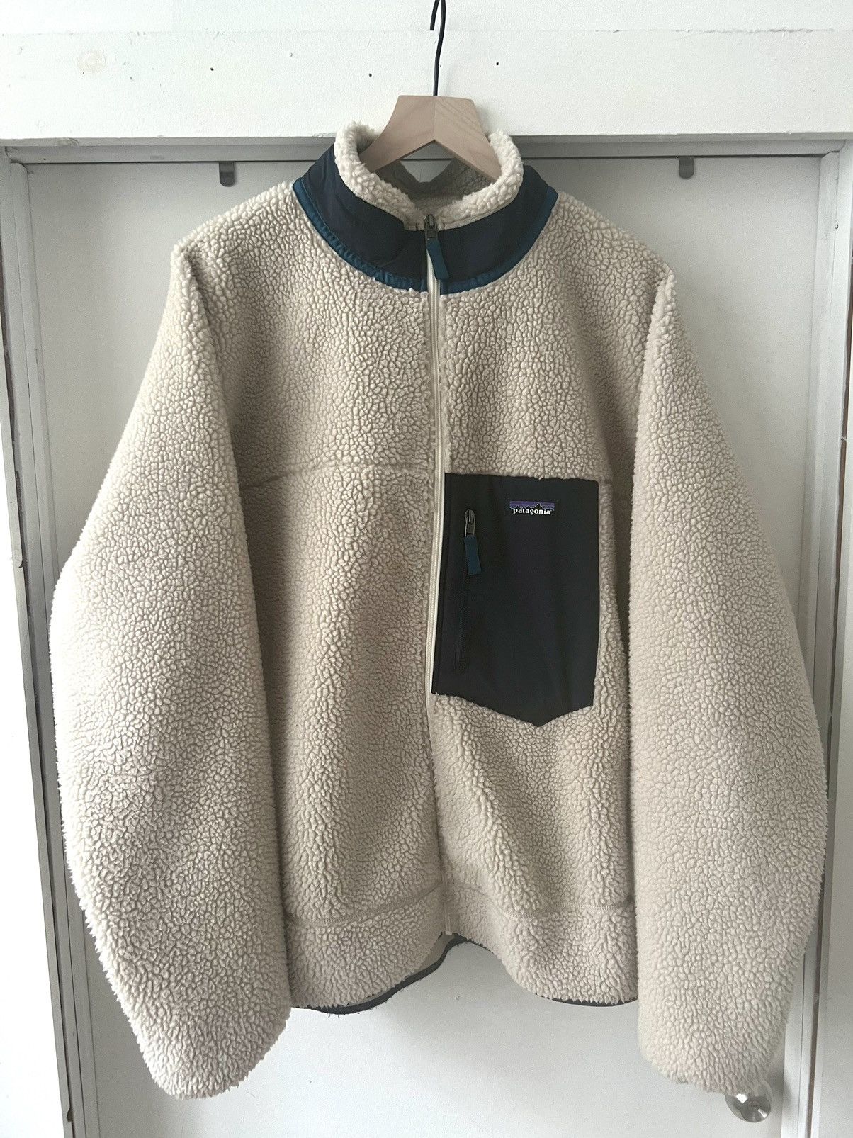 image of Patagonia Sherpa Jacket in Cream, Men's (Size 2XL)