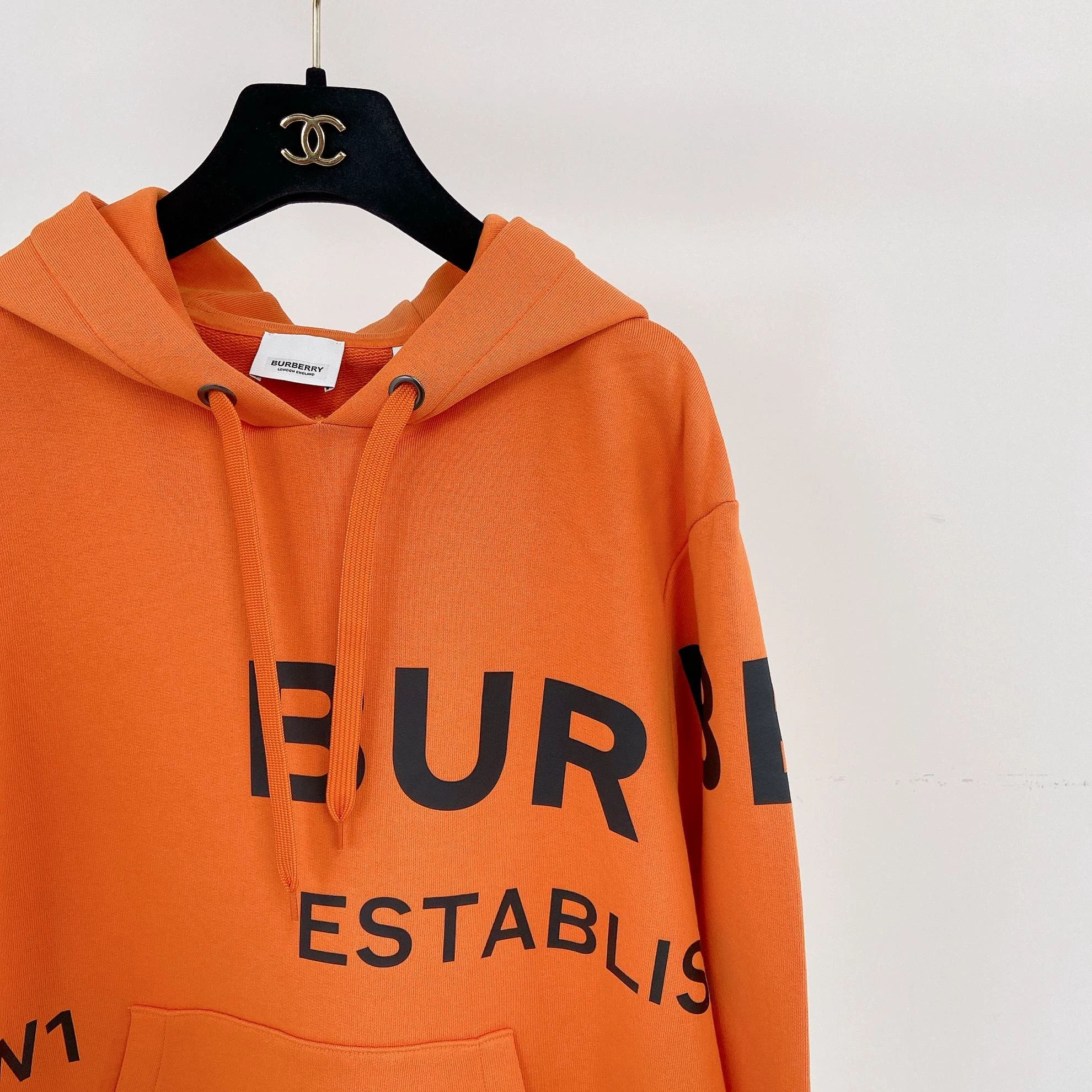 Burberry Burberry Orange Logo Hooded Sweatshirt M Size US M / EU 48-50 / 2 - 3 Thumbnail