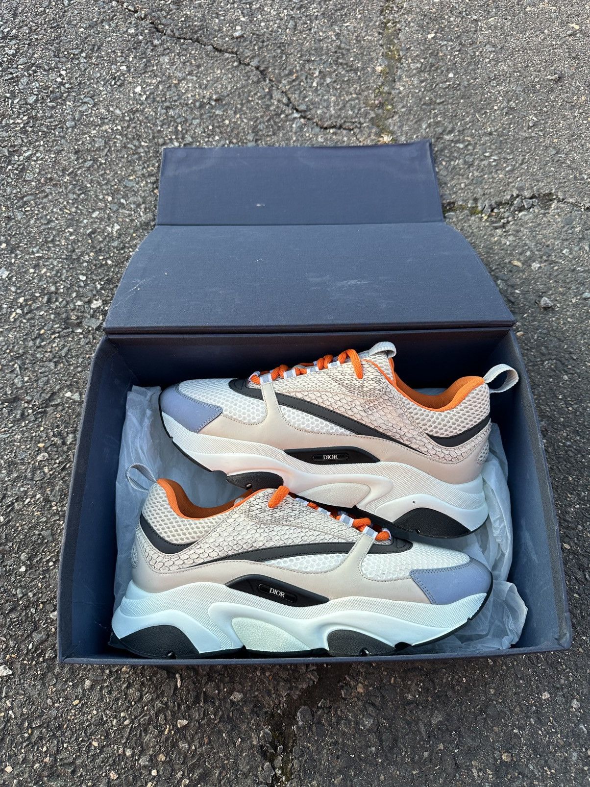 Dior Dior B22 Orange Snake Skin Size US 10 / EU 43 - 15 Thumbnail