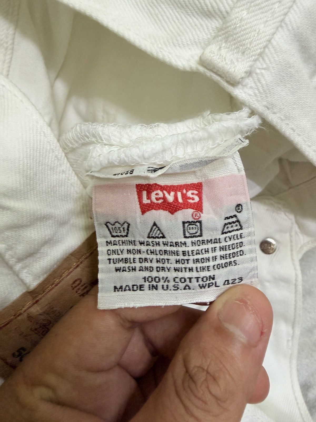 Levi's Levi’s 501 Original White Straight Leg Button Fly Denim Size US 31 - 16 Thumbnail