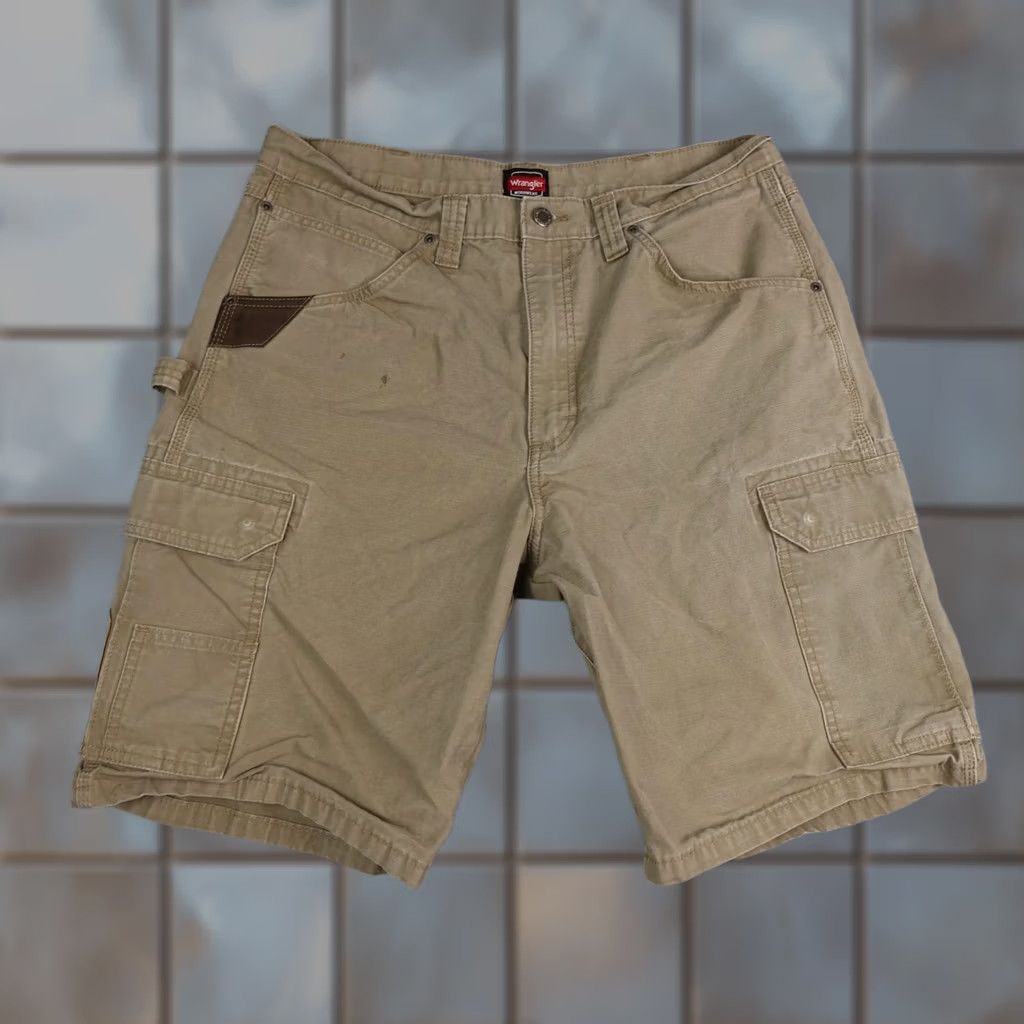 Wrangler Wrangler Cargo Shorts Mens 34 Beige Workwear Pockets Khaki Size US 34 / EU 50 - 1 Thumbnail