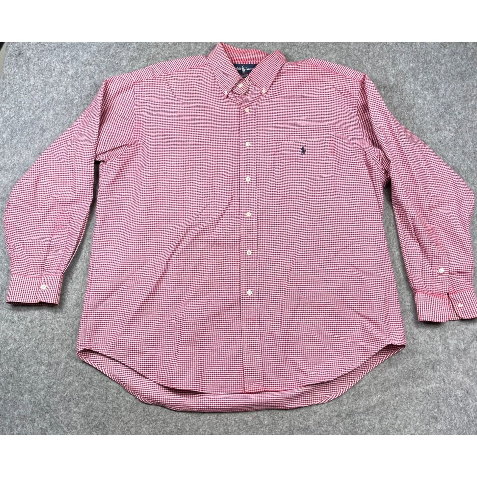 Ralph Lauren Ralph Lauren Button-Down Shirt Mens Large Red White Gingham Plaid Casual Workwear 90s Classic Size US L / EU 52-54 / 3 - 2 Thumbnail