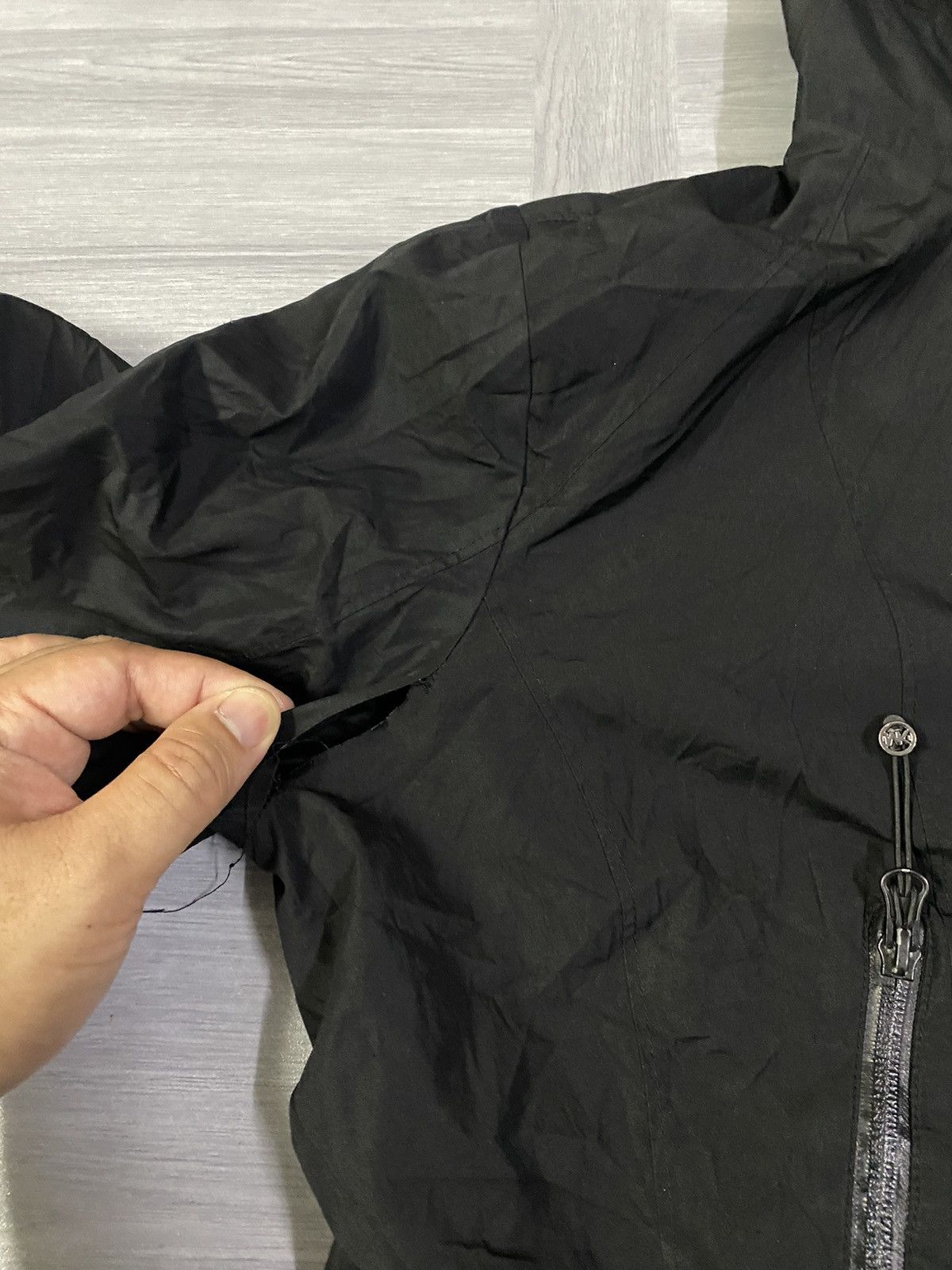 Michael Kors Zip-Up and Button Up Hooded Windbreaker
