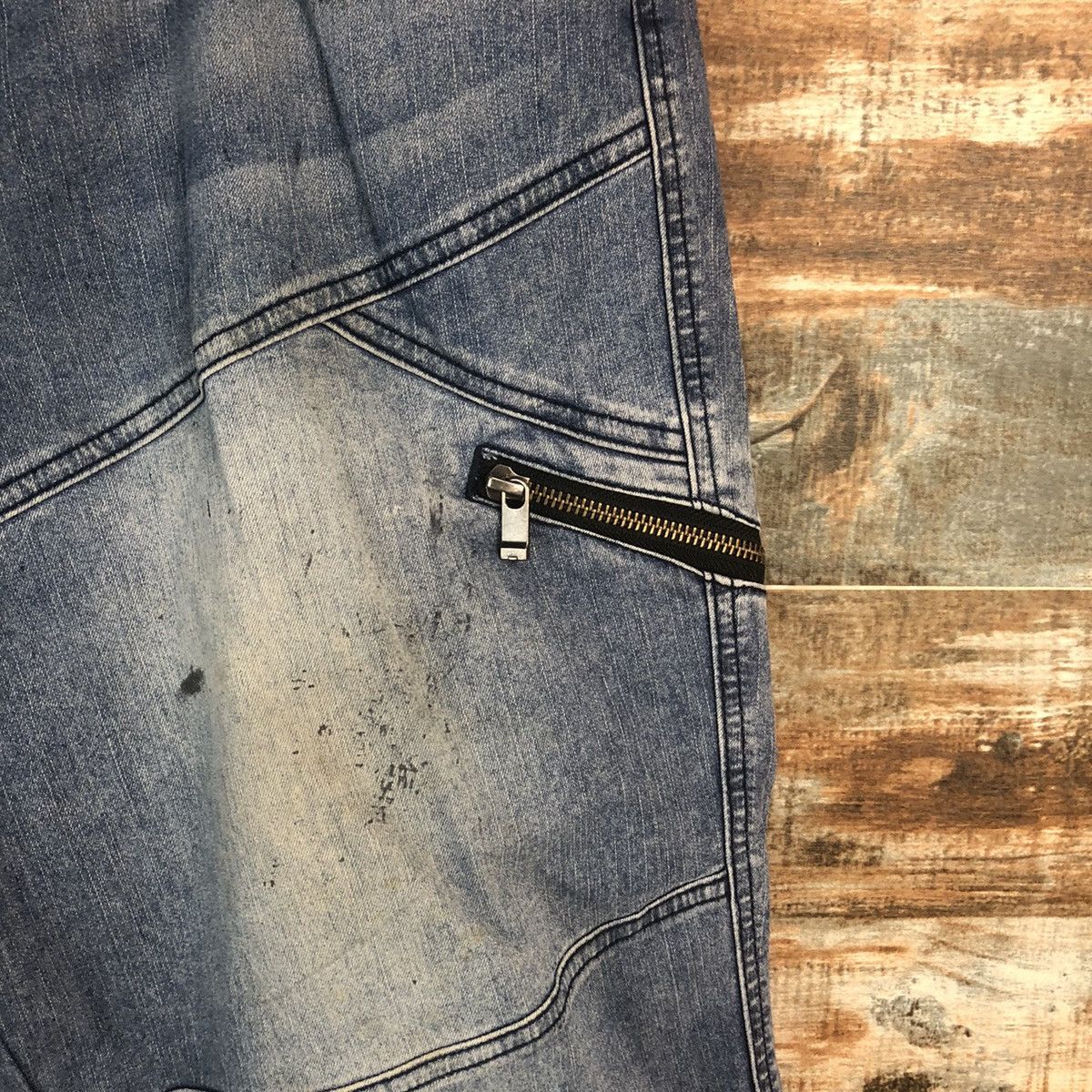 Japanese Brand DL Blue B Cargo Multipocket Blue Pants #C290 Size US 33 - 10 Thumbnail