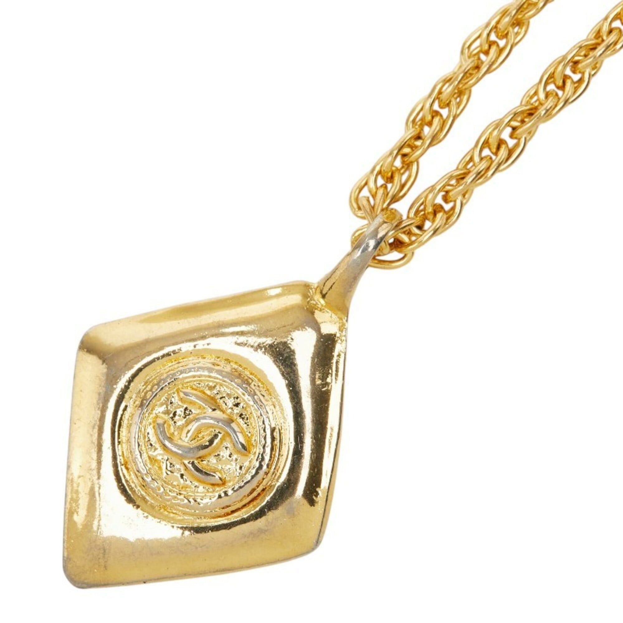 Chanel Chanel Coco Mark Chain Pendant Necklace, Gold Plated, Women's. Size ONE SIZE - 1 Thumbnail