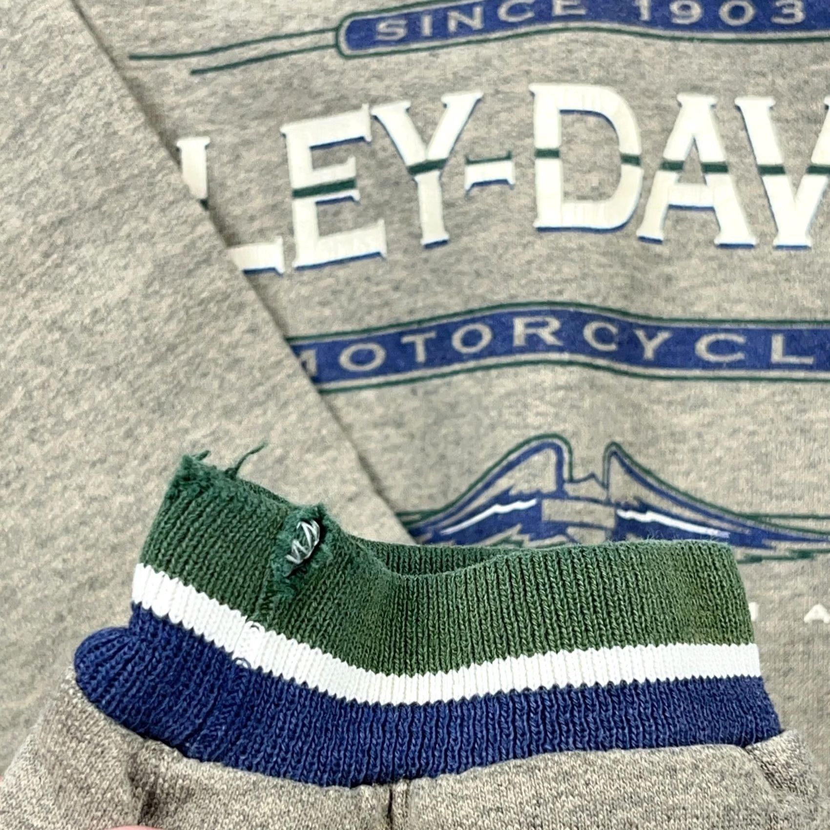 Harley Davidson VINTAGE Harley Davidson Sweatshirt Men Medium Green Crewneck Spellout 90s USA Size US M / EU 48-50 / 2 - 5 Thumbnail
