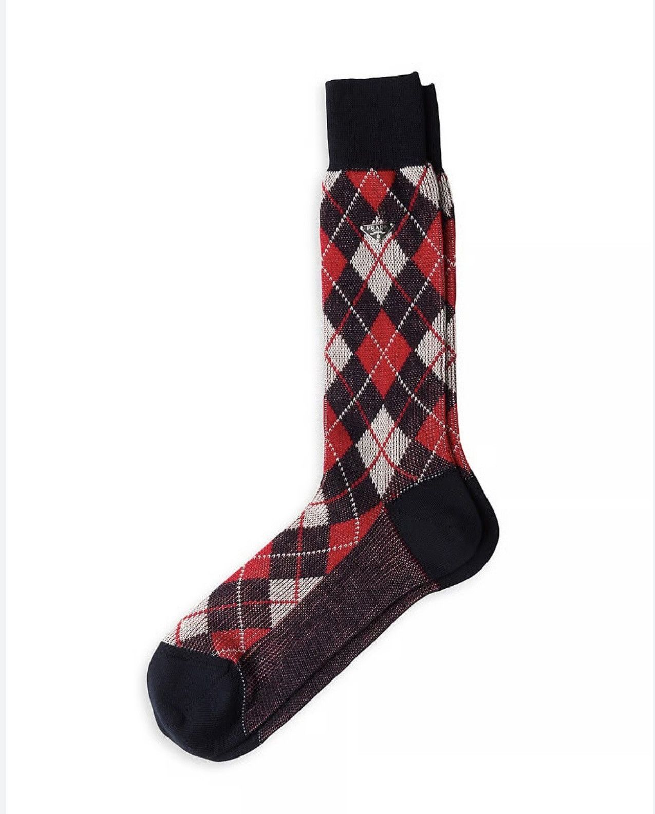 Prada 🔥 Prada x RAF Simons triangle logo plaid socks Size ONE SIZE - 2 Thumbnail