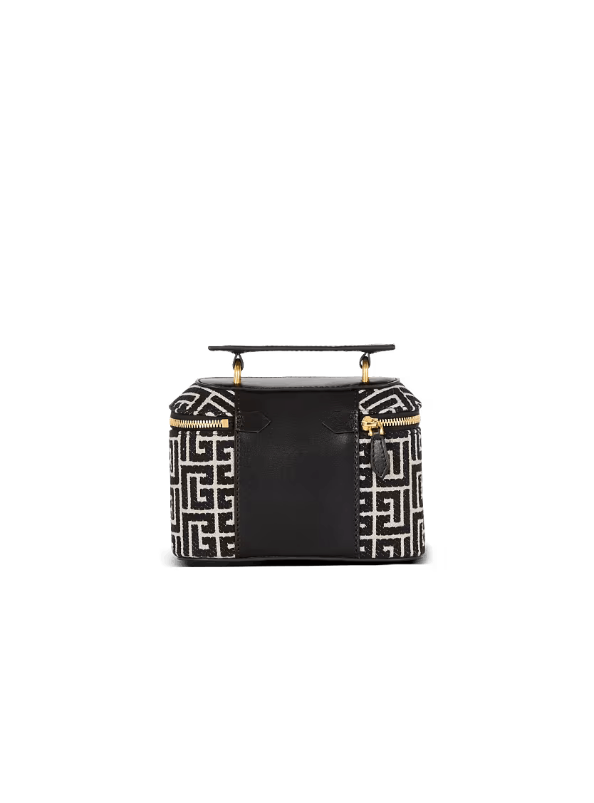 Balmain o1s1wg111225 Size:OS/B-Buzz Vanity Monogram Bag in Black Size ONE SIZE - 2 Thumbnail