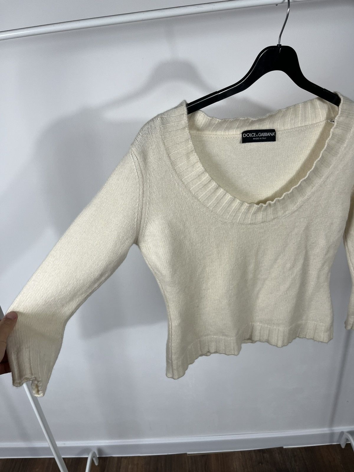 Dolce & Gabbana Dolce & Gabbana Wool Knit Cream Sweater Made in Italy 44 Size M / US 6-8 / IT 42-44 - 6 Thumbnail