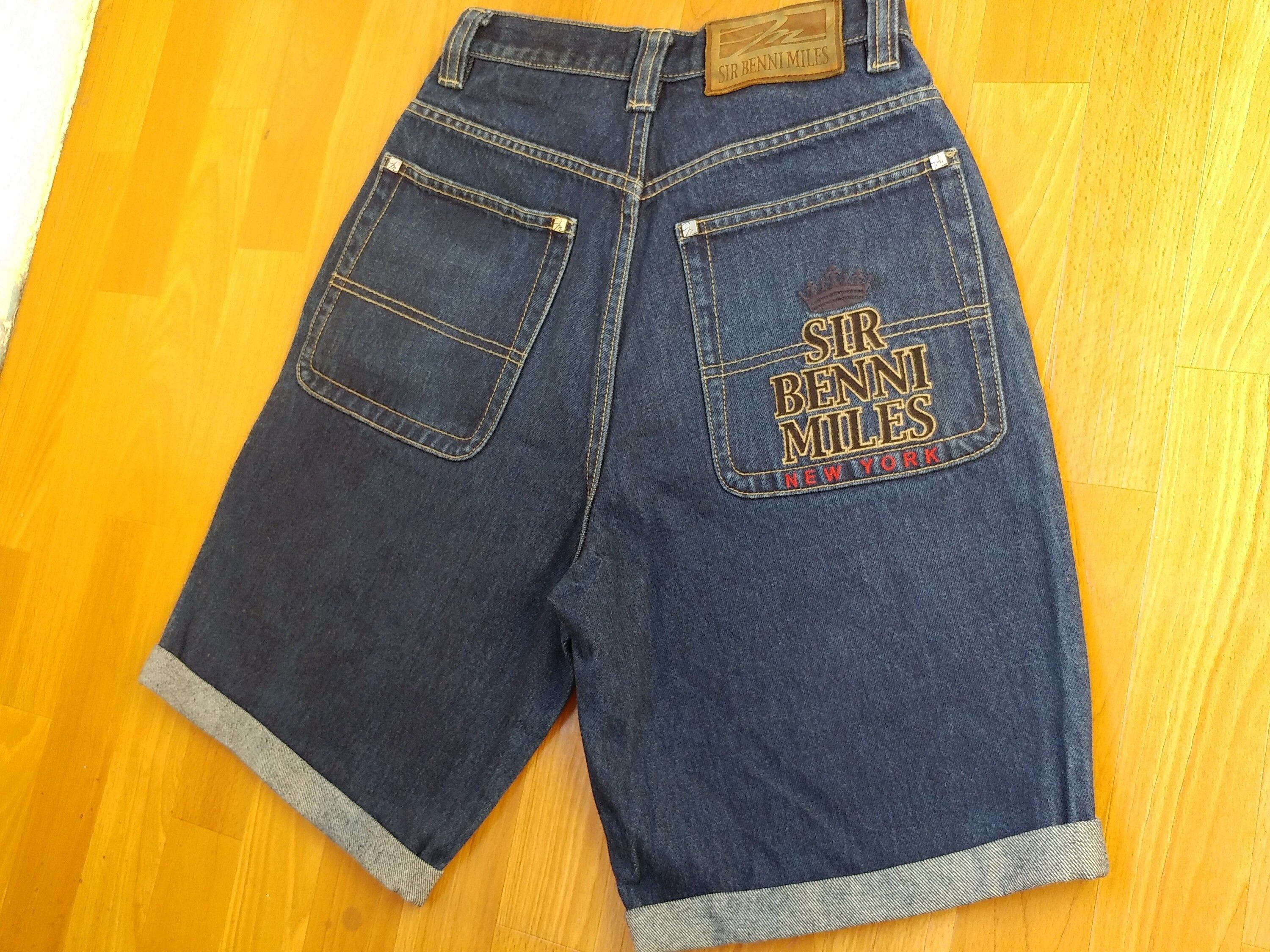 Vintage Sir Benni Miles shorts, vintage hip hop baggy jeans, 90s, 28 Size US 28 / EU 44 - 3 Thumbnail