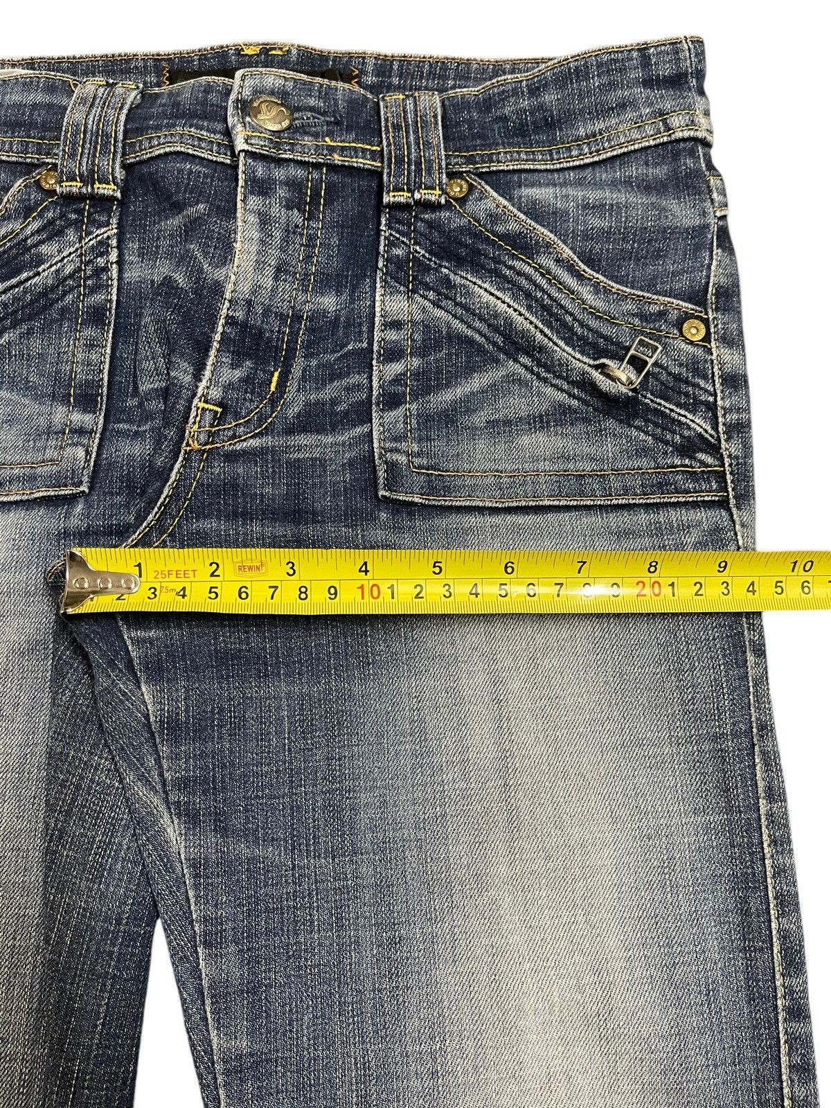 Hysteric Glamour Vintage Japanese Brand Blue Faded Wash Style Bootcut Jeans Size 28" / US 6 / IT 42 - 15 Thumbnail