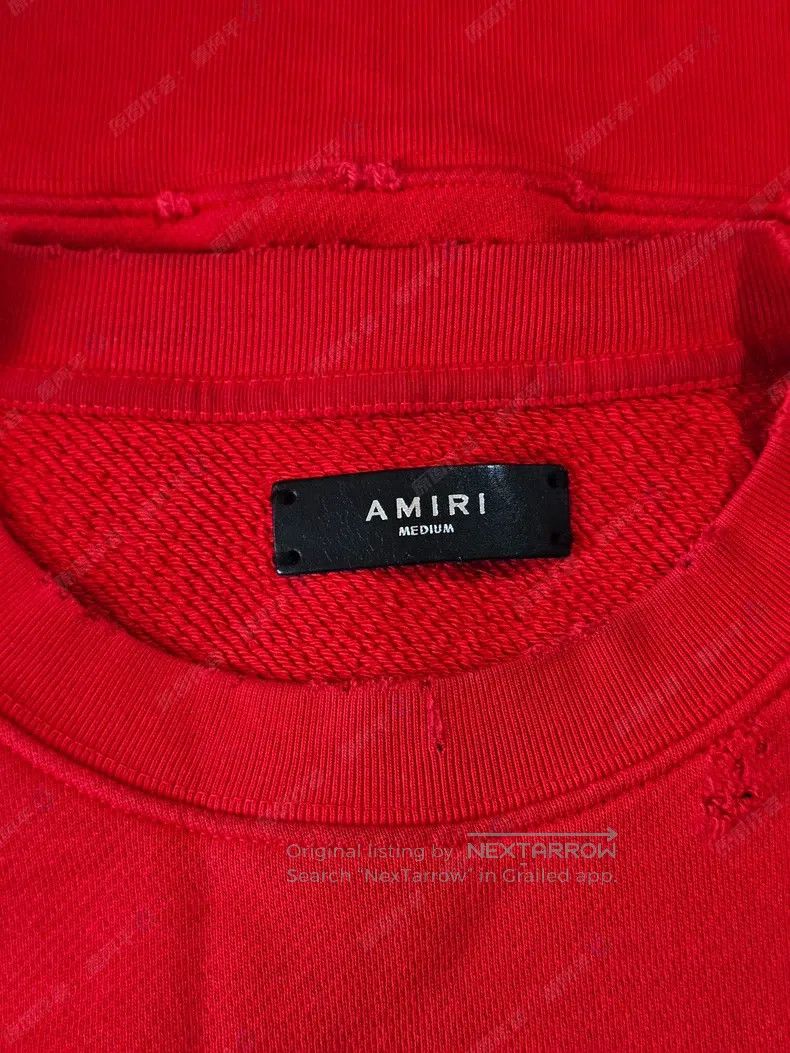 Amiri Amiri Red Hole Knit Sweater Size US M / EU 48-50 / 2 - 3 Thumbnail