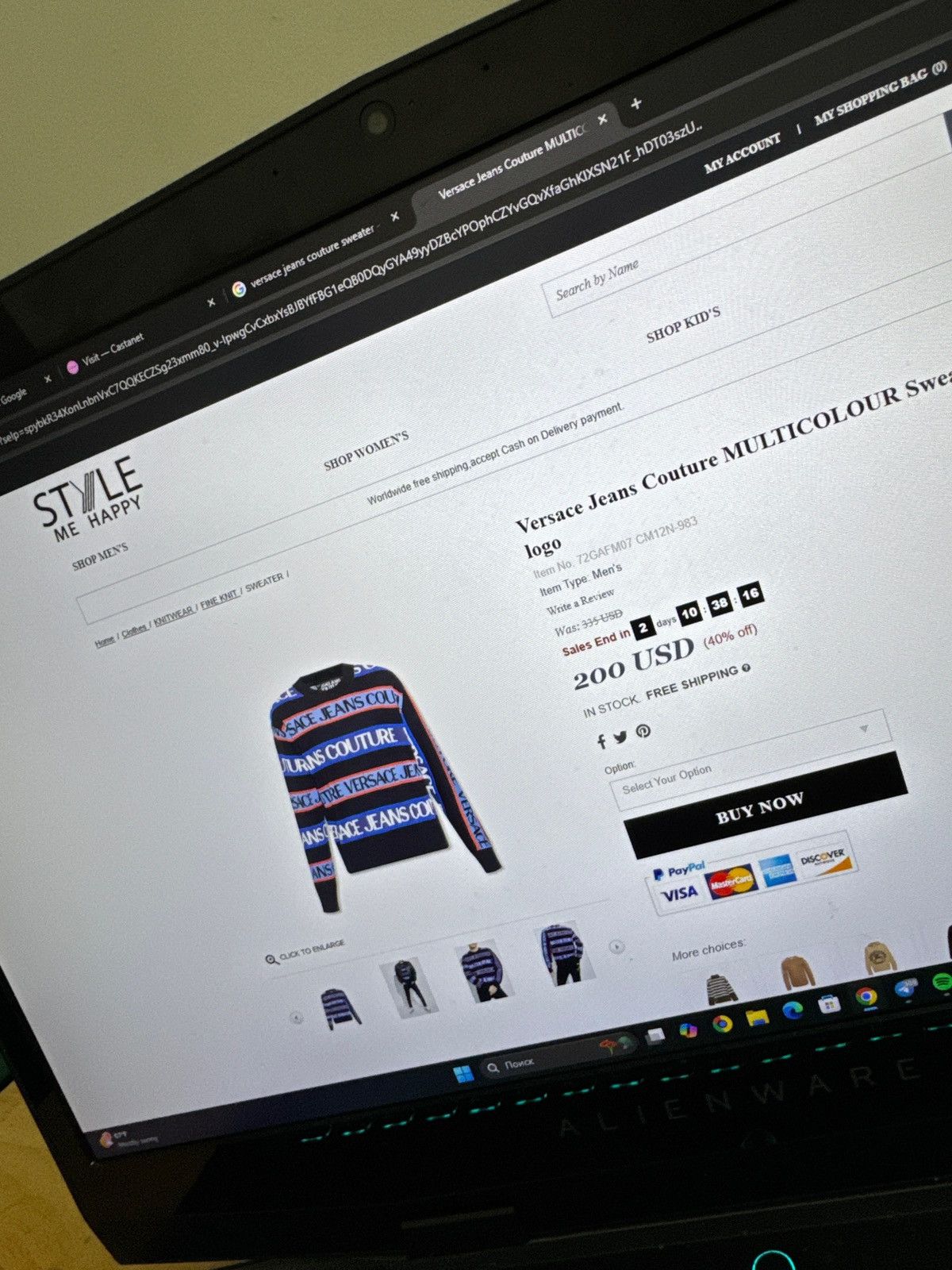 Versace Jeans Couture Versace jeans couture sweatshirt Size US M / EU 48-50 / 2 - 6 Thumbnail