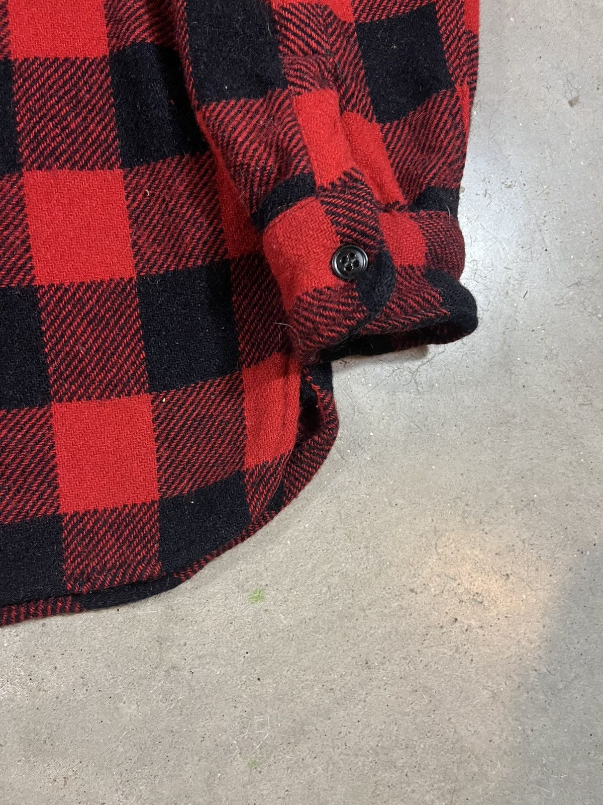 Vintage Vintage 50s Wool Buffalo Plaid Flannel Shirt Jacket Red Size US S / EU 44-46 / 1 - 5 Thumbnail