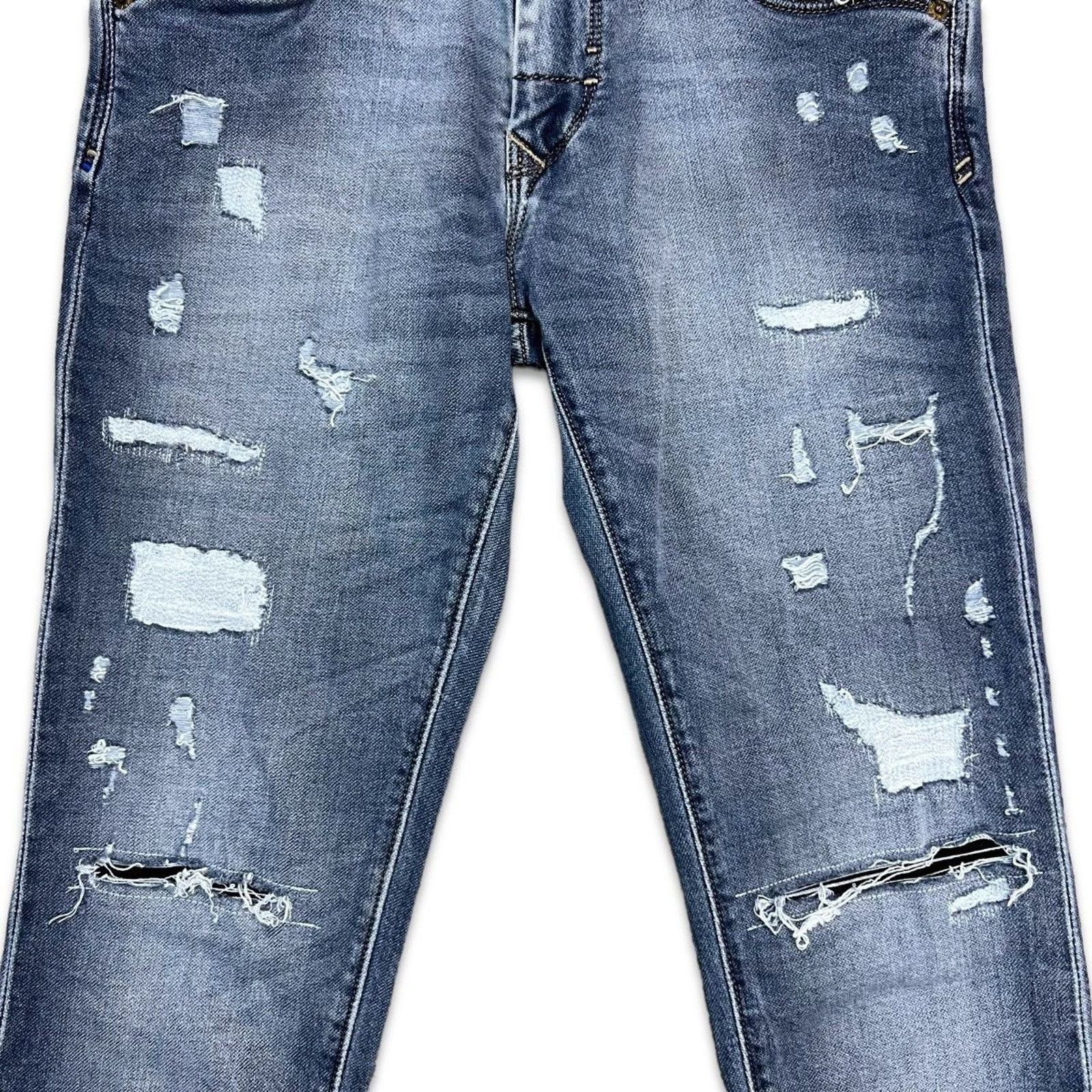 Diesel × Vintage Diesel Industry Jeans Mens 31x32 Slim Distressed Denim Pants Size US 31 - 2 Thumbnail