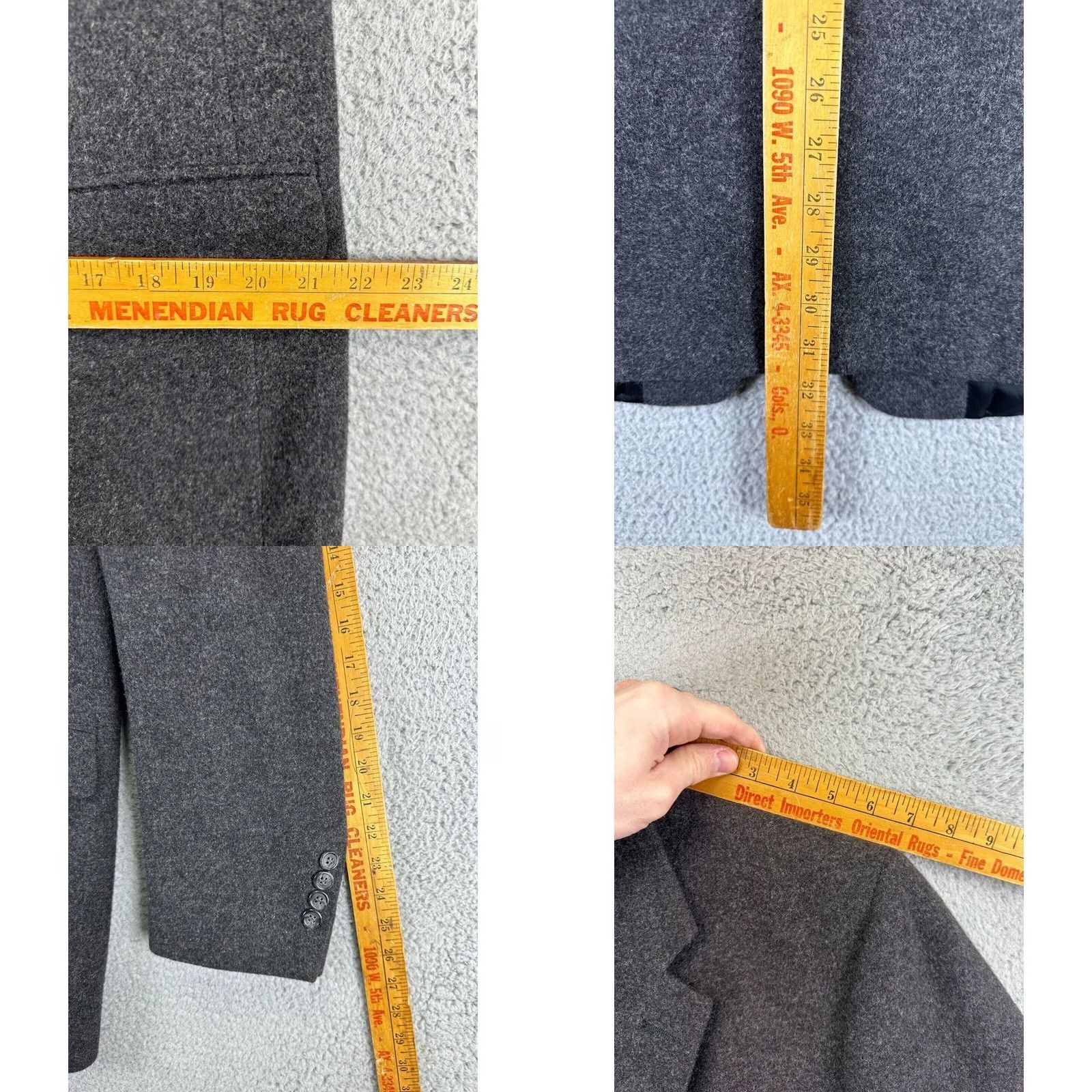 Joseph Joseph Lyman Sport Coat Blazer Men 40L Long Gray Camel Hair Blazer Three-Button Notch Pocket Mens Size 40R - 8 Thumbnail