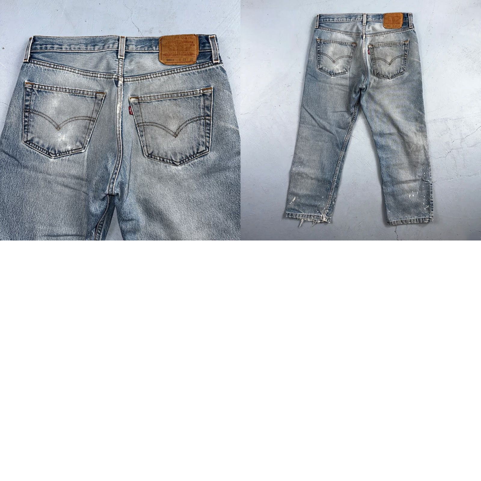 Levi's VINTAGE Levi's 501 Jeans Straight 90s USA Mens Blue Light Wash 33x32 501 Series Regular Denim Cotton-Blend Not-Available? Size US 33 - 10 Thumbnail