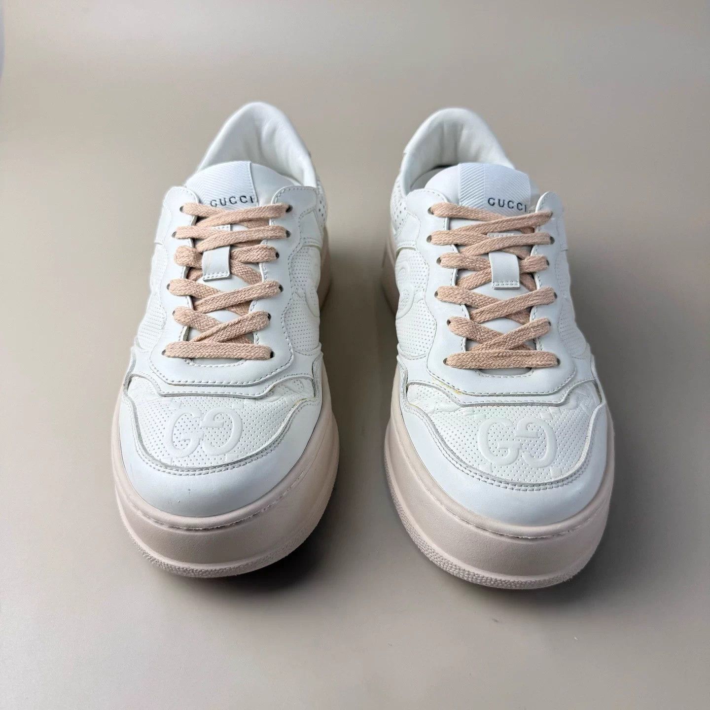 Gucci Gucci Rhyton GG allover print white pink 37.5 Size US 6.5 / IT 36.5 - 2 Thumbnail