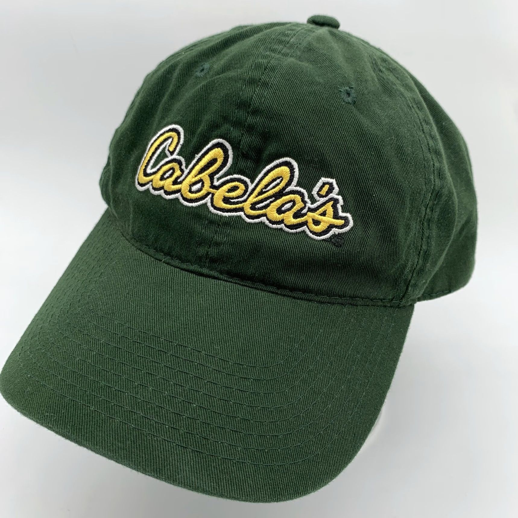 Vintage Cabela's Hat Cap Adjustable Strap Back Mens Green Twill One Size Outdoor Hunting Baseball Cap Mens Outdoors Hat Size ONE SIZE - 2 Thumbnail