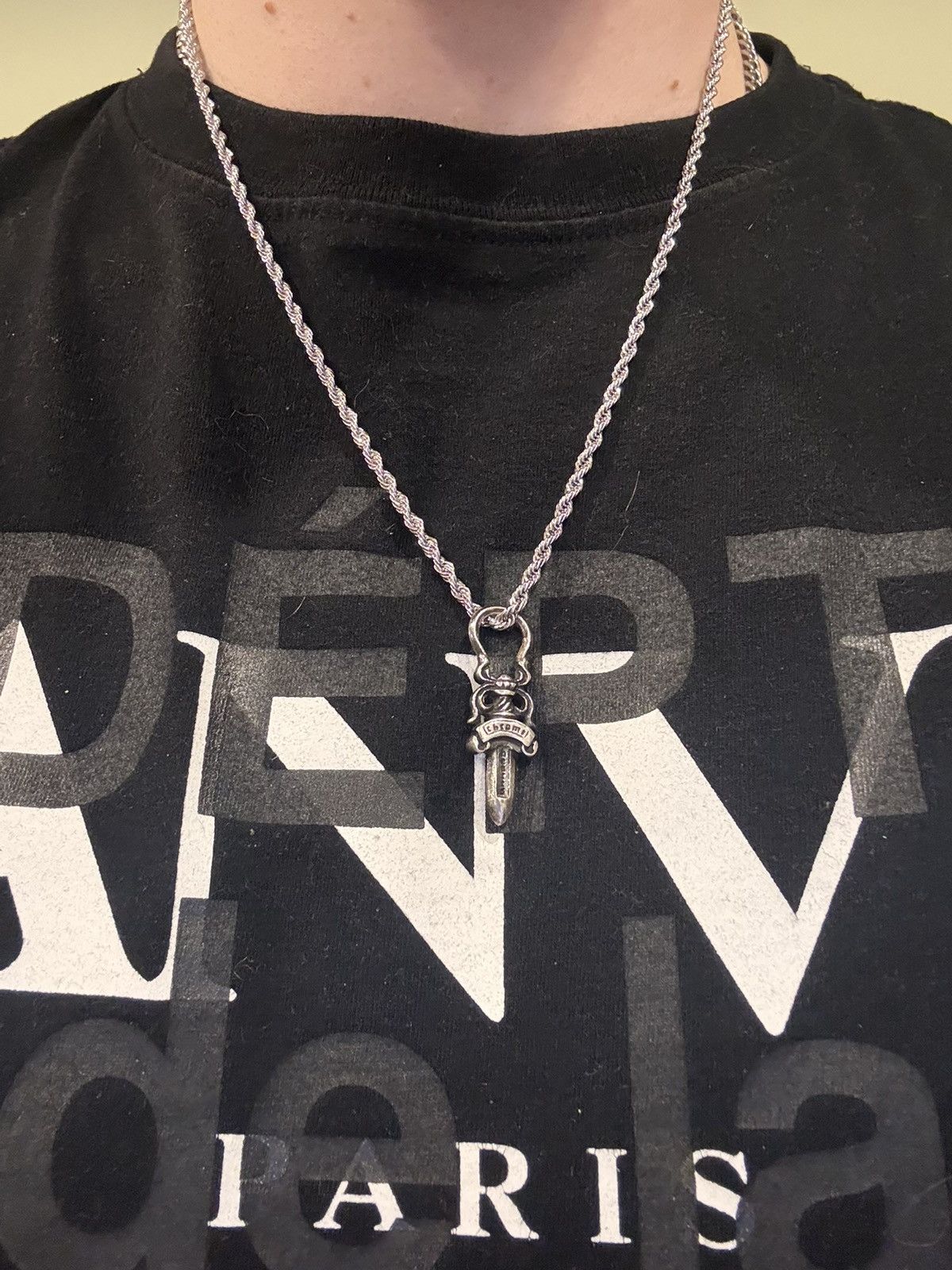 Chrome Hearts Chrome Hearts Dagger Pendant Silver Rope Chain Necklace 925 Size ONE SIZE - 5 Thumbnail