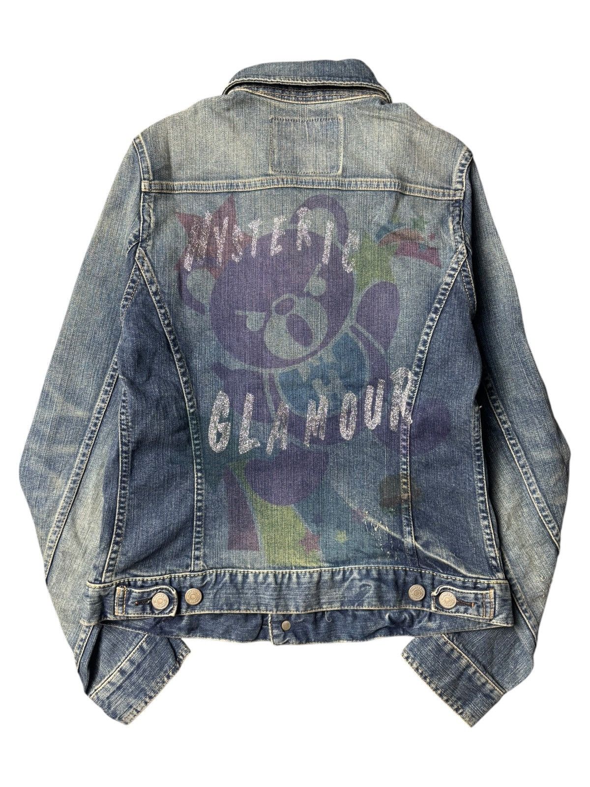 2000s Hysteric Glamour Bear Glitter Denim Jacket