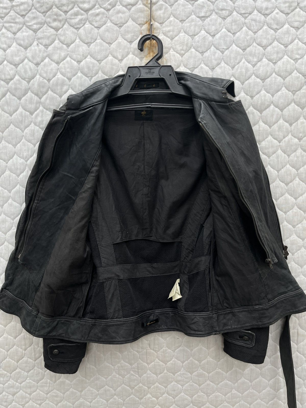 14th Addiction 🔥🔥ATO MATSUTOMO ASYMMETRICAL COTTON LEATHER BIKER JACKET Size S / US 4 / IT 40 - 16 Thumbnail