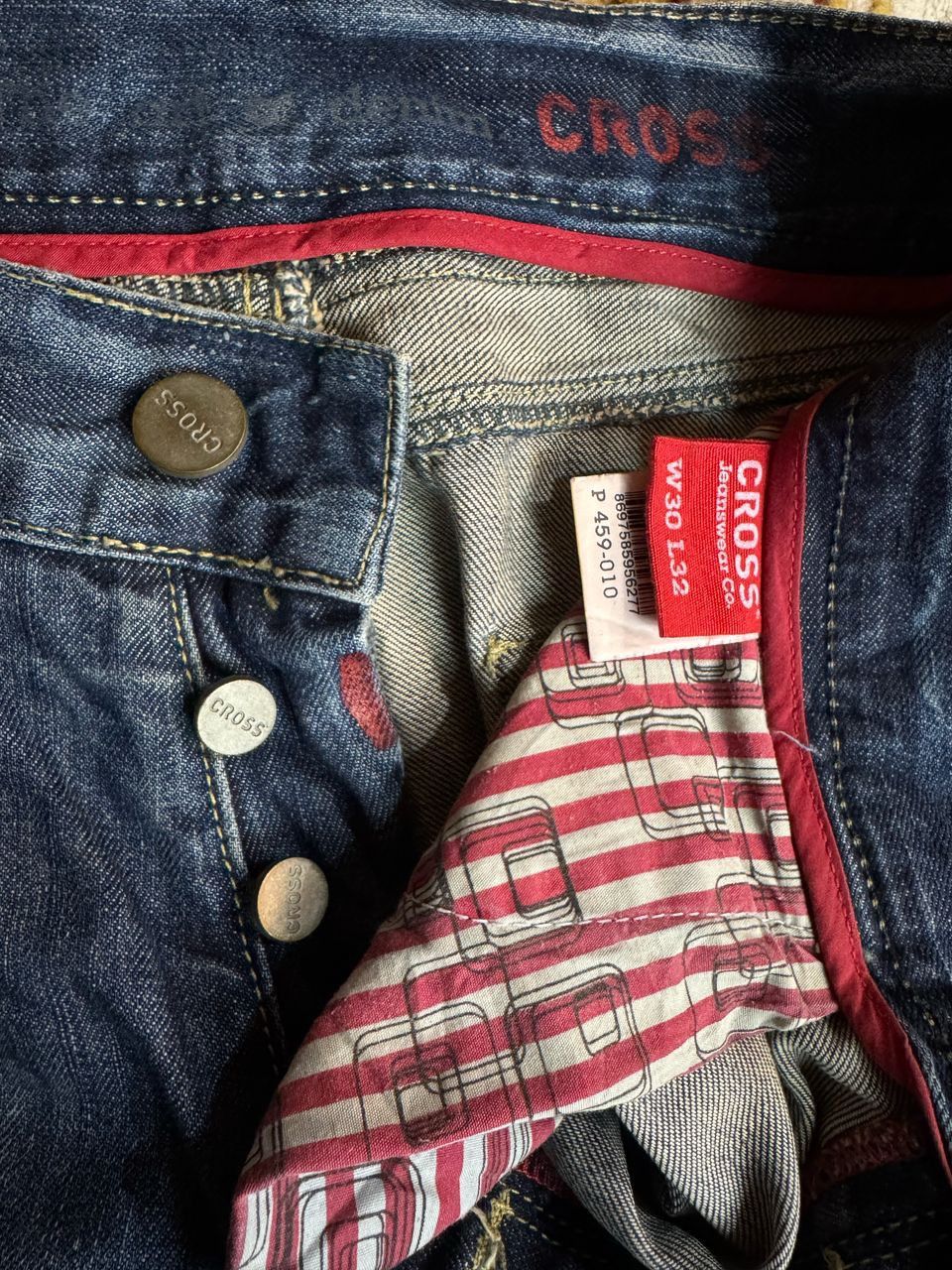 Japanese Brand × Vintage Vintage Cross jeanswear faded distressed denim Size US 32 / EU 48 - 7 Thumbnail