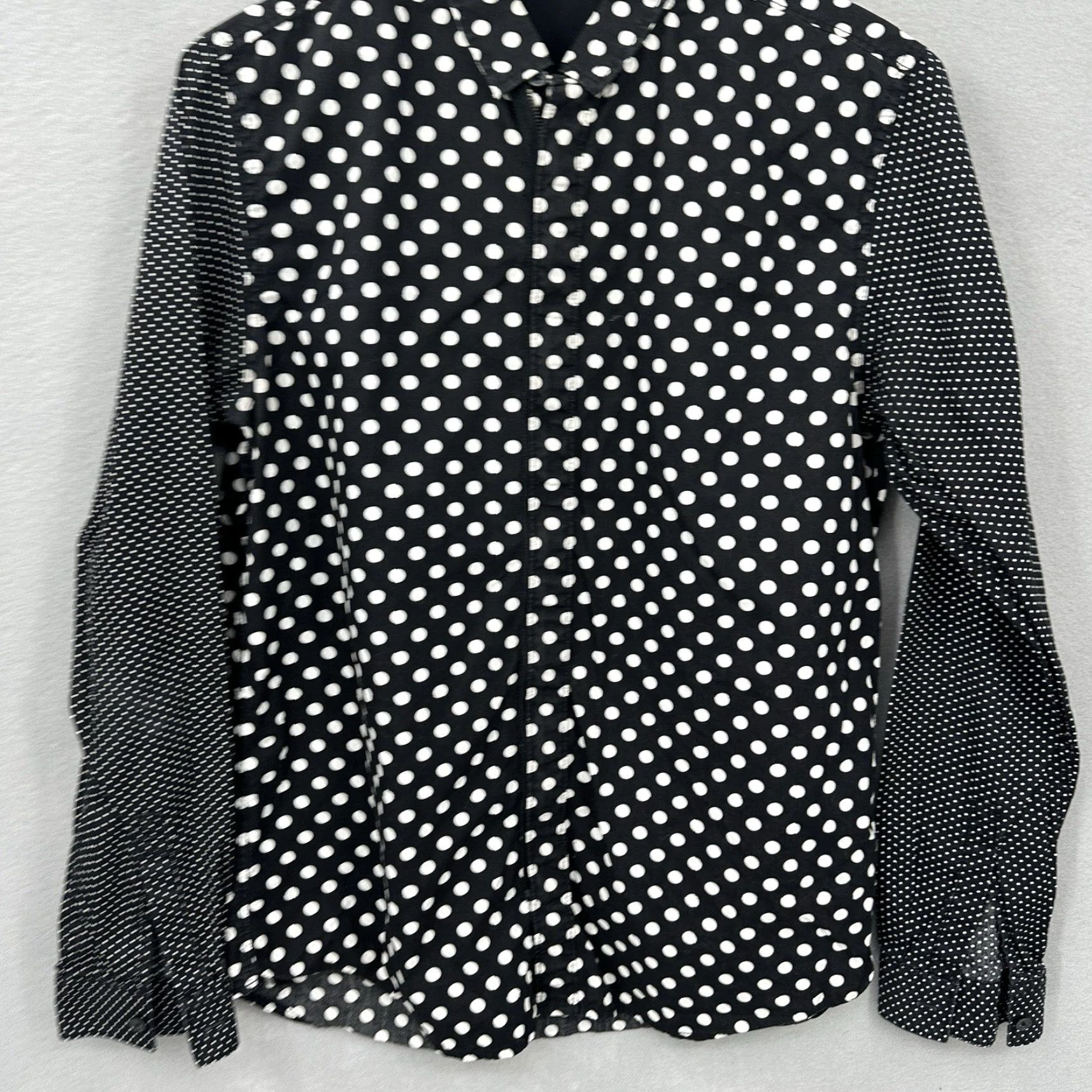 Vintage Five Centimetres Shirt Mens Large Polka Dot Zip Front Shirt Collared Size US L / EU 52-54 / 3 - 2 Thumbnail
