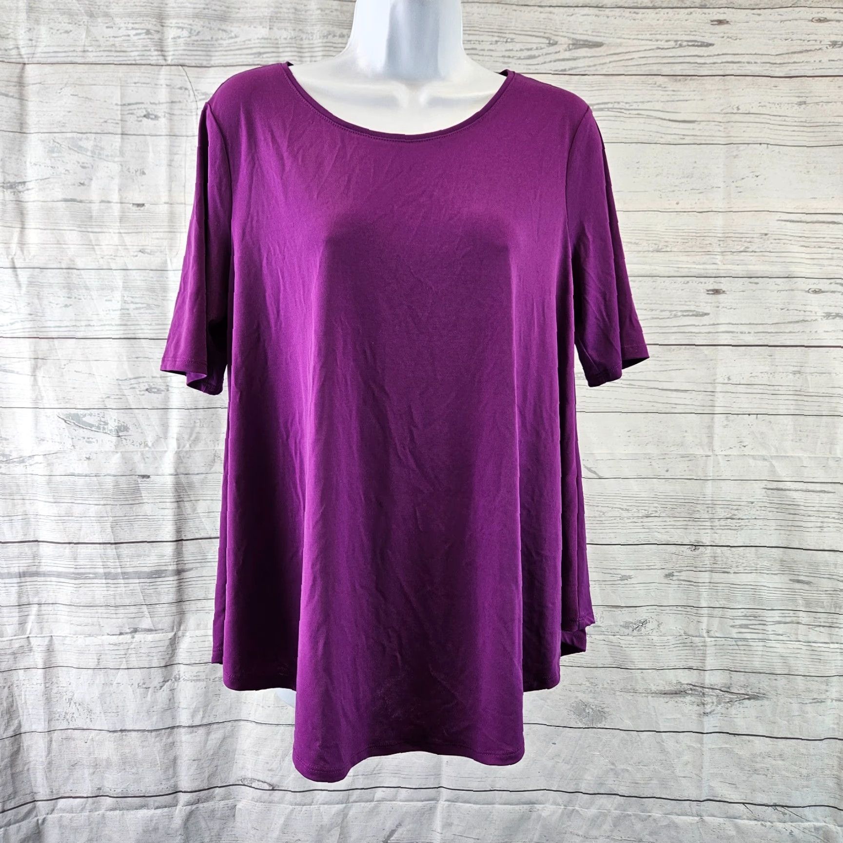 Vintage Chico's Womens Ultimate Tee Shirt Medium Purple Solid Size M / US 6-8 / IT 42-44 - 2 Thumbnail