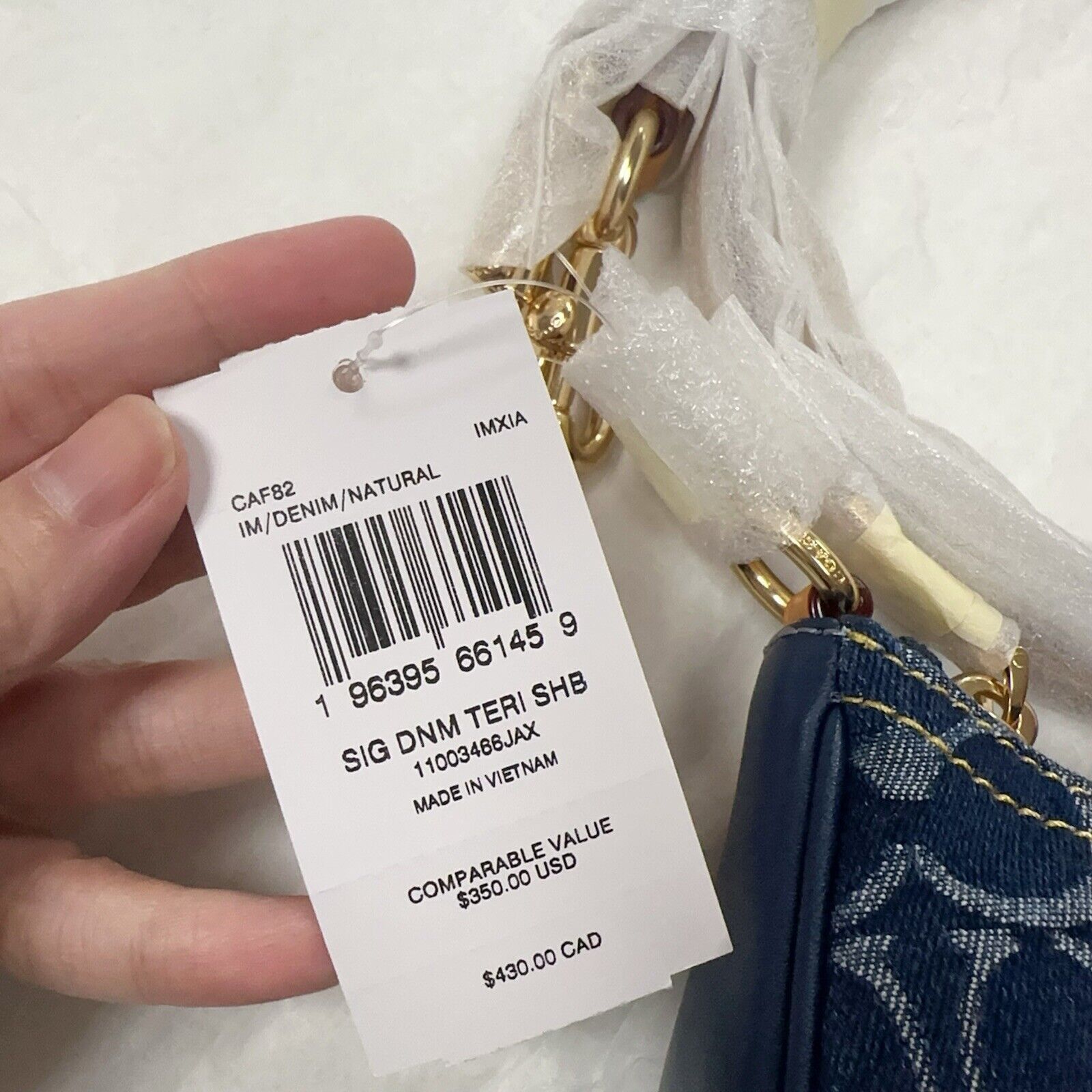 Coach NEW Limited Coach Large Teri Crossbody Bag Denim CAF82 Size ONE SIZE - 7 Thumbnail