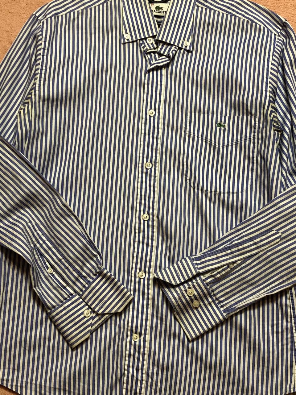 Lacoste Vintage striped print shirt Y2K Lacoste logo streetwear Size US L / EU 52-54 / 3 - 8 Thumbnail