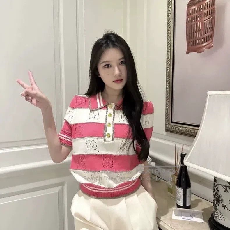 Gucci Gucci Striped loose casual knitted sweater short sleeves Size XS / US 0-2 / IT 36-38 - 7 Thumbnail