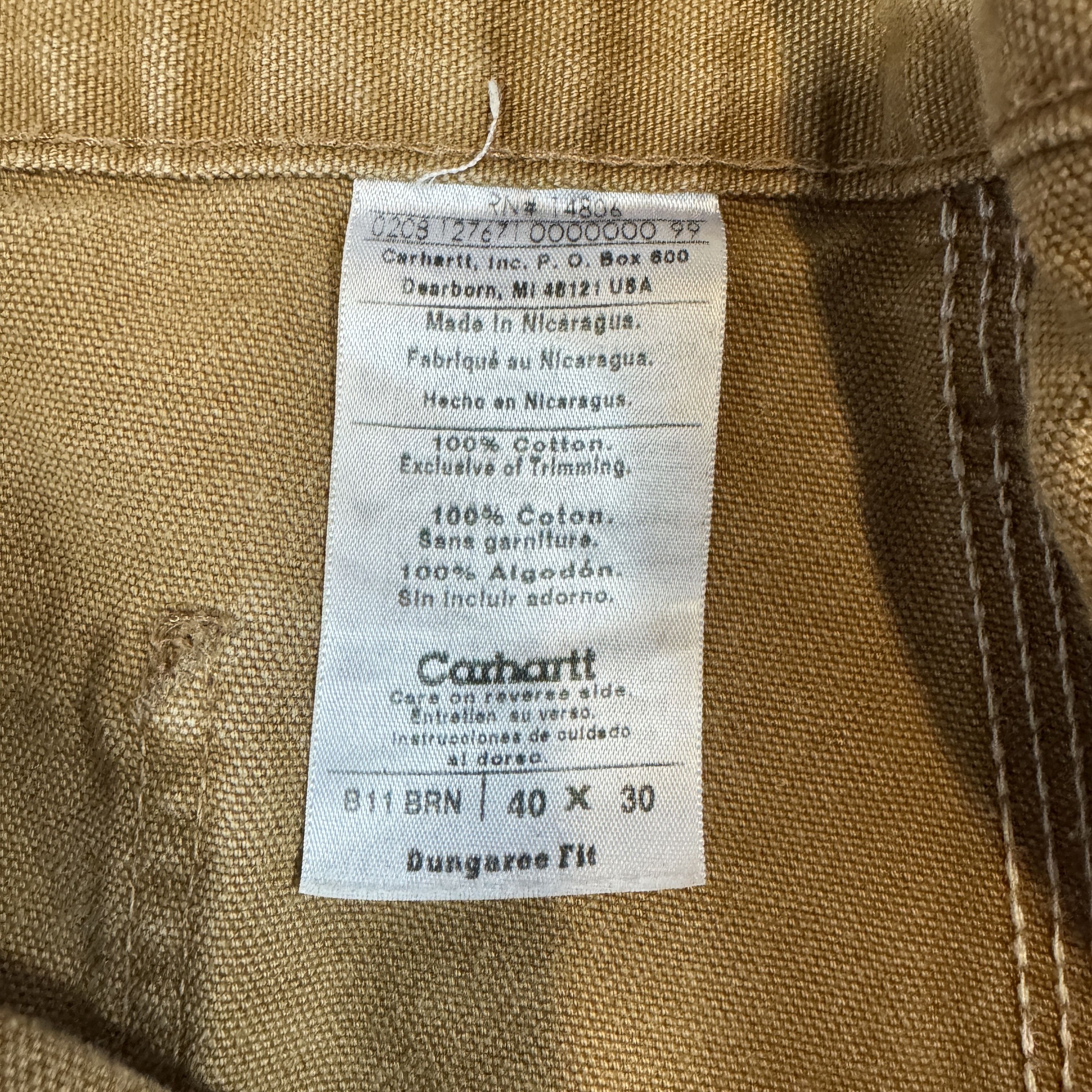 Carhartt × Vintage Y2K Vintage CARHARTT Dungarees Duck Canvas Pants Wide Leg Size US 40 / EU 56 - 4 Thumbnail