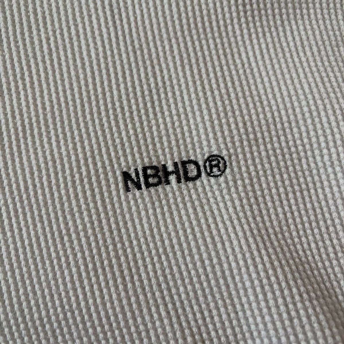 Neighborhood Neighborhood Waffle Knit Crewneck Sweatshirt – Off White – M Size US M / EU 48-50 / 2 - 4 Thumbnail