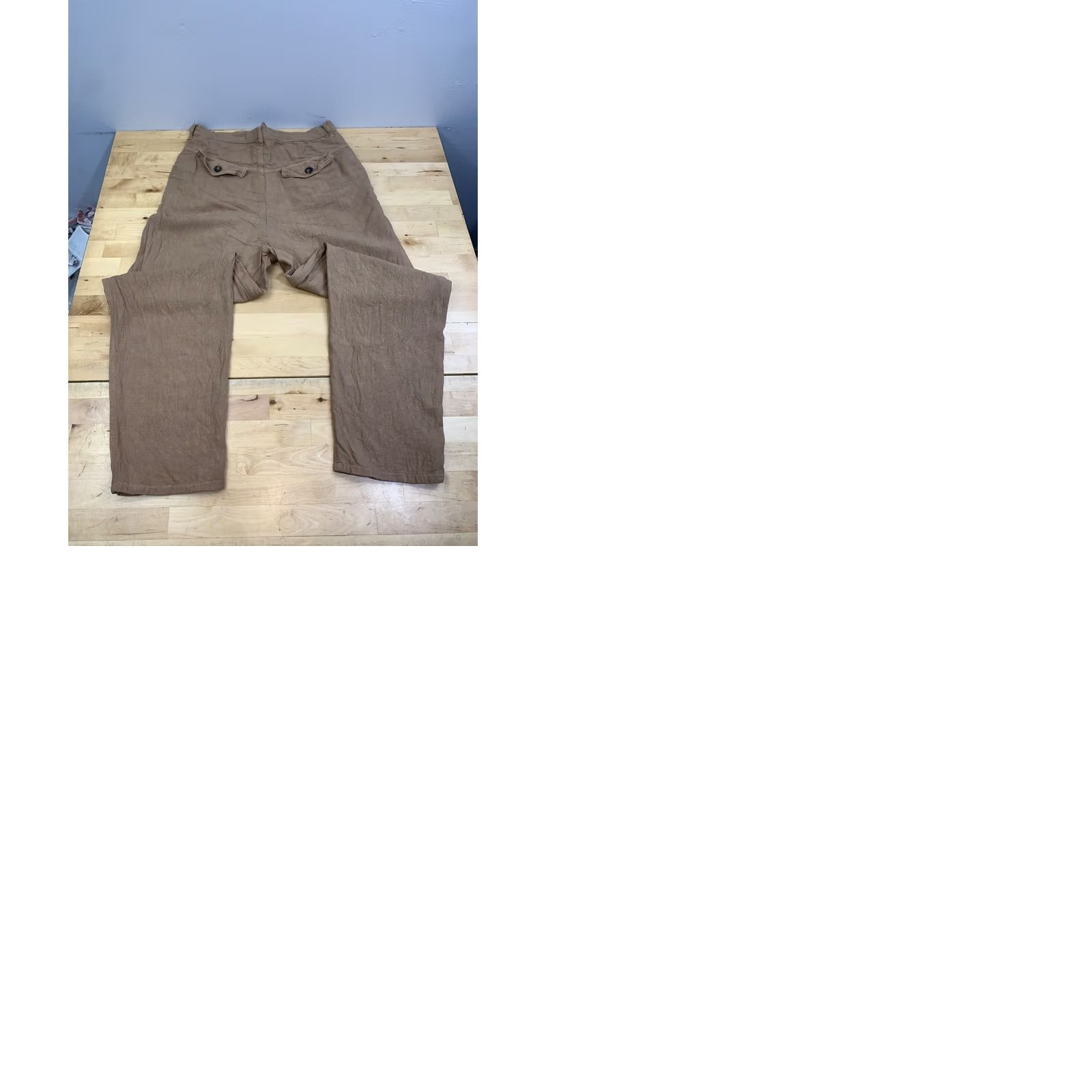 Free People VINTAGE Free People Linen Blend Flowy Pants Women 28 Tan Casual Boho 13292 Size 28" / US 6 / IT 42 - 9 Thumbnail