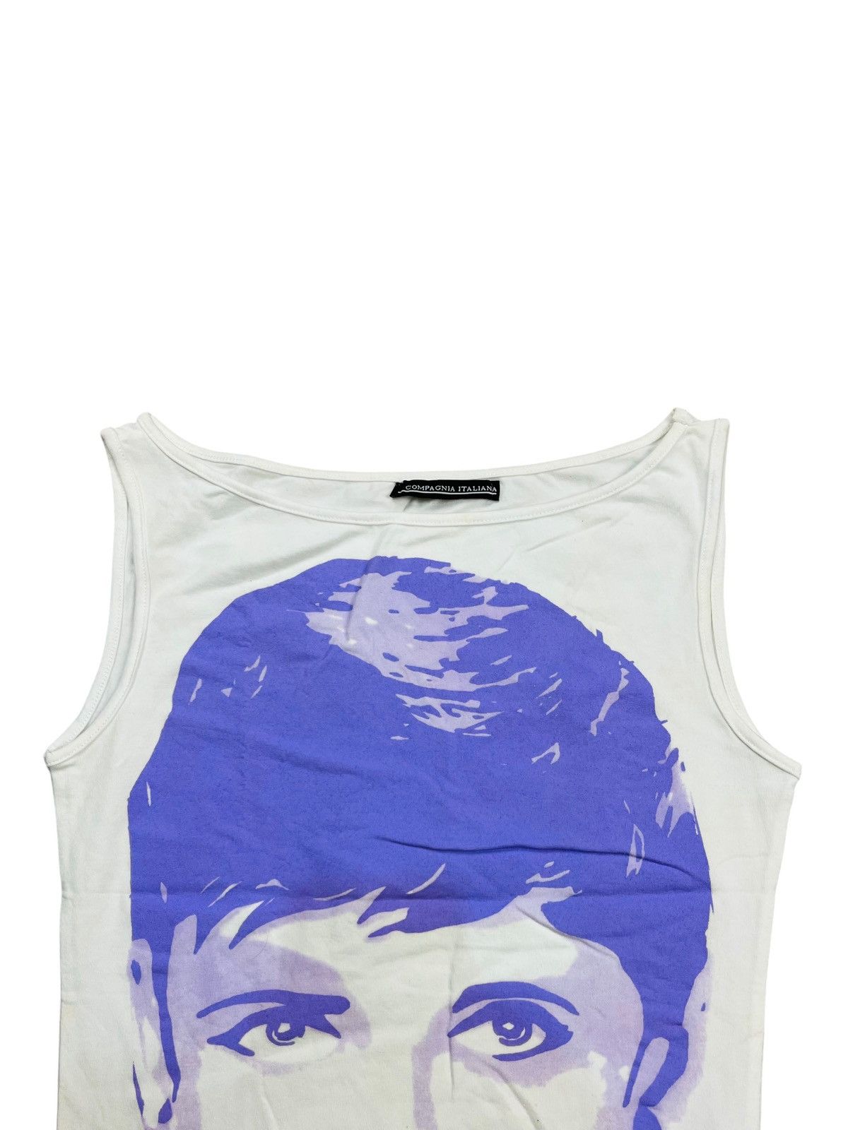 Custo Barcelona 2000s Compagnia Italiana - Printed Face Tank Size M / US 6-8 / IT 42-44 - 3 Thumbnail