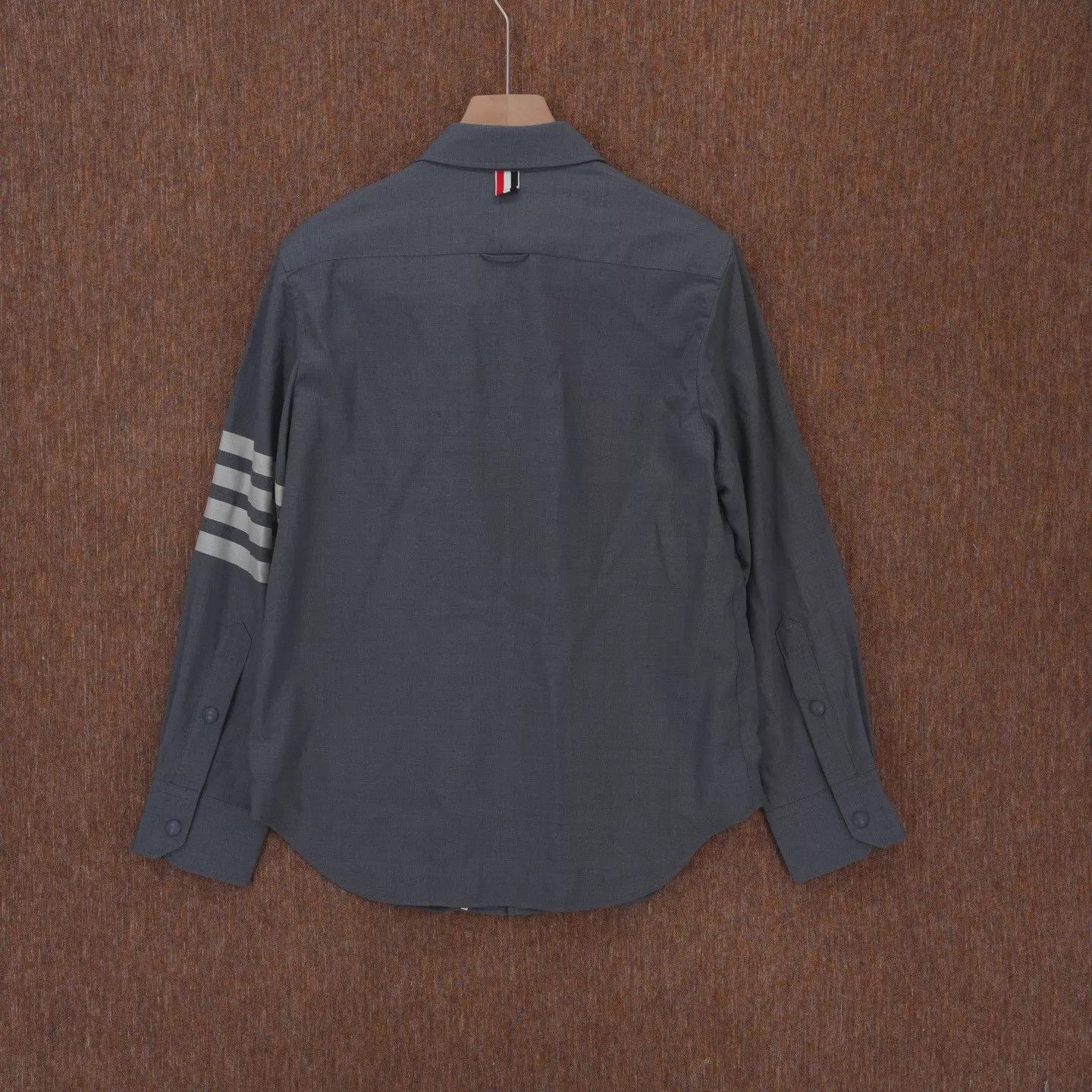 Thom Browne Thom Browne 4-Bar Gray Shirt Jacket 0 Mint Size US XS / EU 42 / 0 - 2 Thumbnail