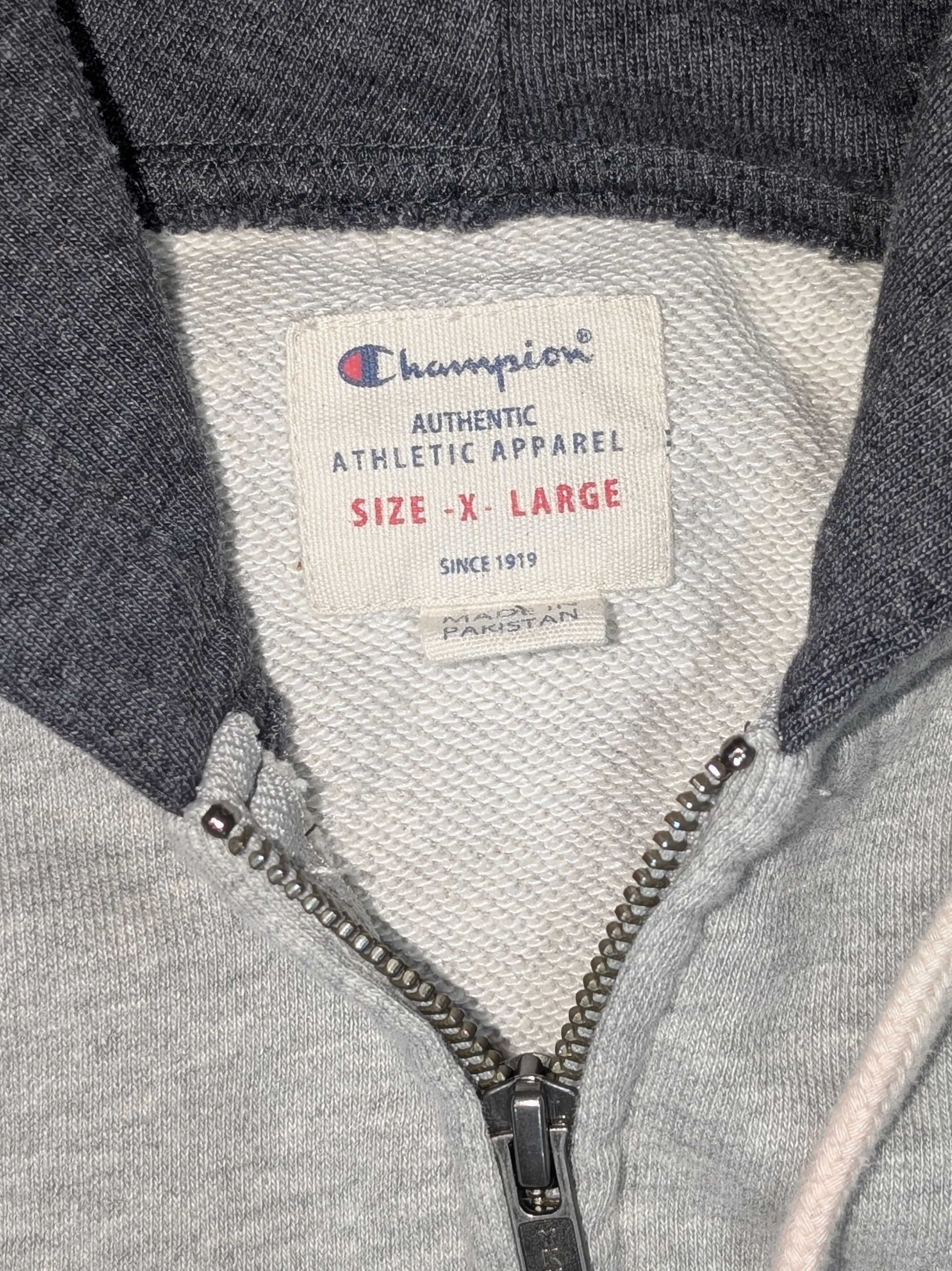 Champion Champion grey zip up raglan hoodie - SIZE XL Size US XL / EU 56 / 4 - 2 Thumbnail