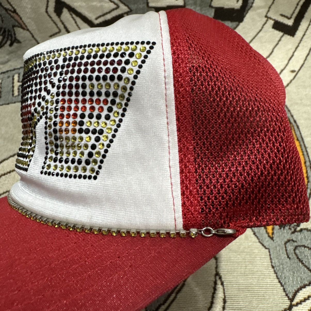Bape Bathing Ape Bape Kiss Logo Swarovski Trucker Hat Snapback Size ONE SIZE - 3 Thumbnail