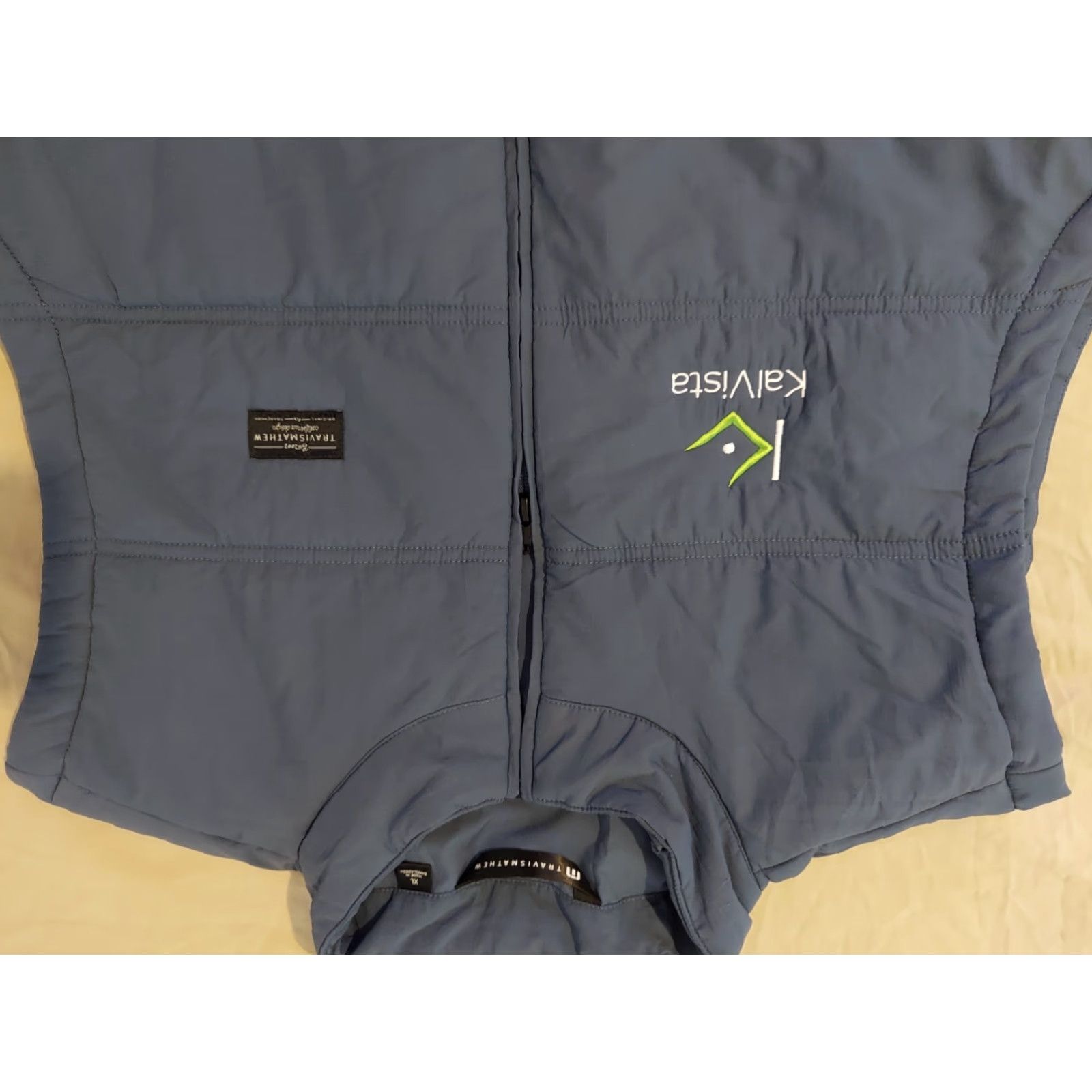TravisMathew Mens Travis Mathew Full Zip Vest XL Blue Puffer Regular Coat Style Winter Size US XL / EU 56 / 4 - 3 Thumbnail