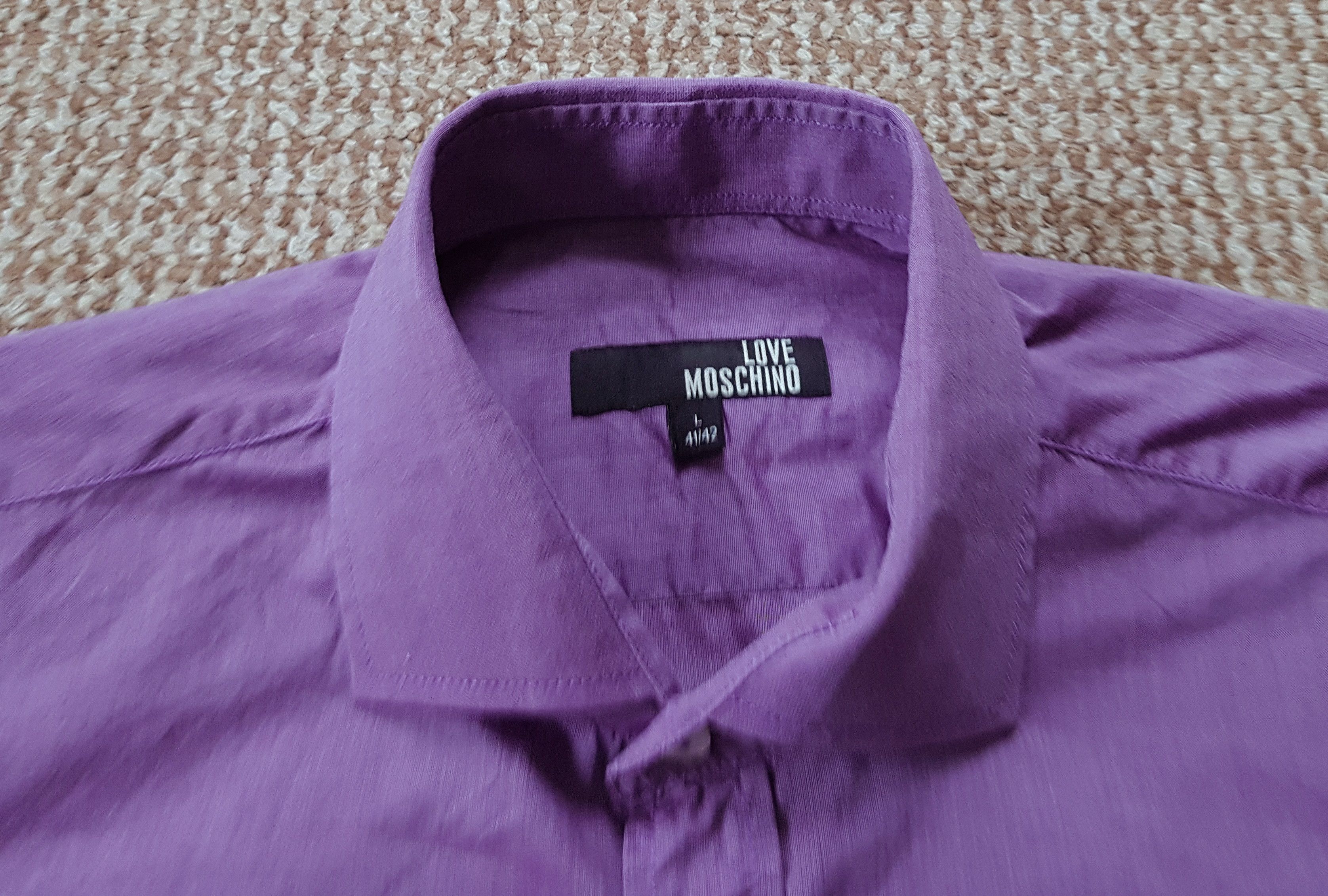 Moschino Love Moschino Purple Shirt Size US L / EU 52-54 / 3 - 3 Thumbnail