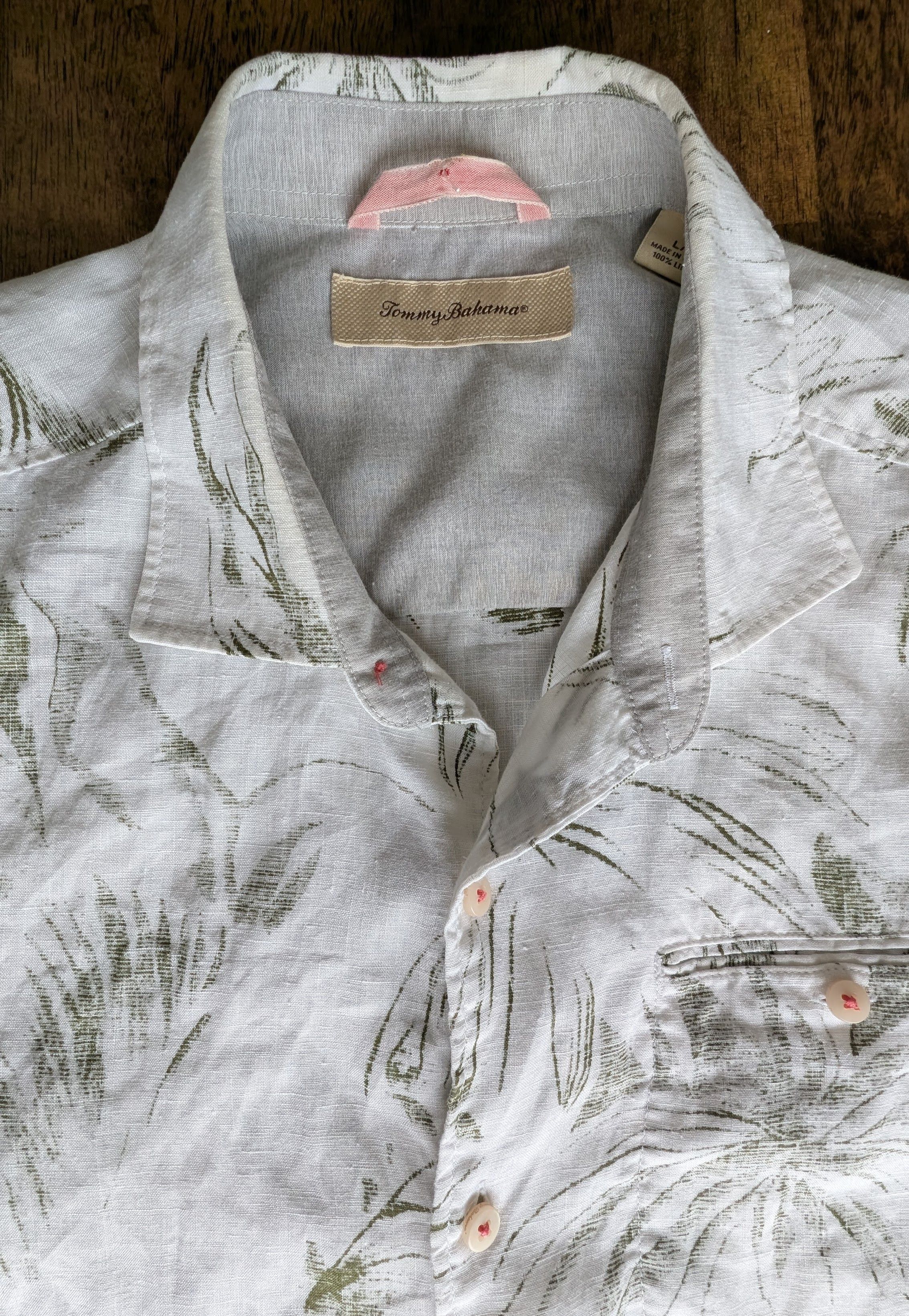 Tommy Bahama Tommy Bahama Linen Shirt Long Sleeve Men's Large Button Down Size US L / EU 52-54 / 3 - 3 Thumbnail