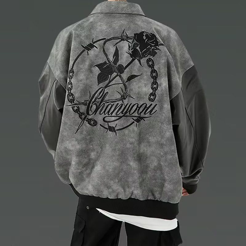Designer × Japanese Brand men splicing PU leather jacket Size US M / EU 48-50 / 2 - 2 Thumbnail
