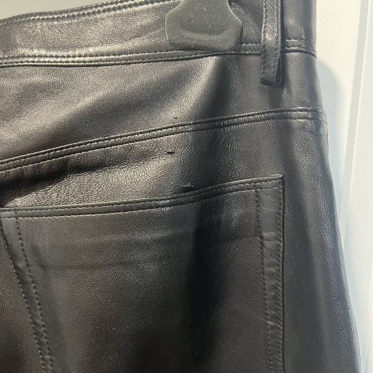 Helmut Lang Helmut Lang Black Leather Jeans Size US 34 / EU 50 - 3 Thumbnail