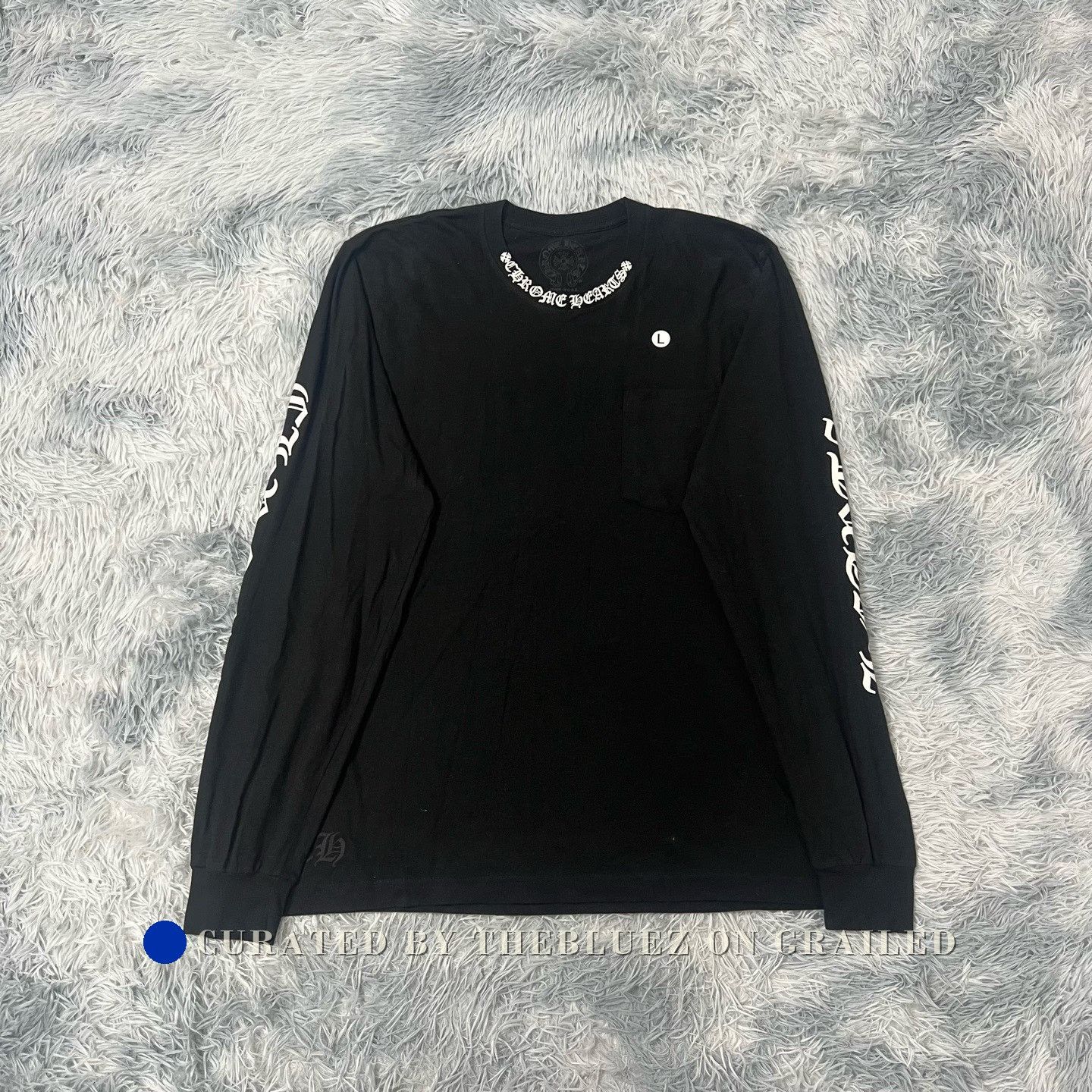 CHROME HEARTS ブラック Tシャツ 18ヶ月 Chrome Hearts Chrome Hearts 18 Avenue Montaigne Paris Longsleeve