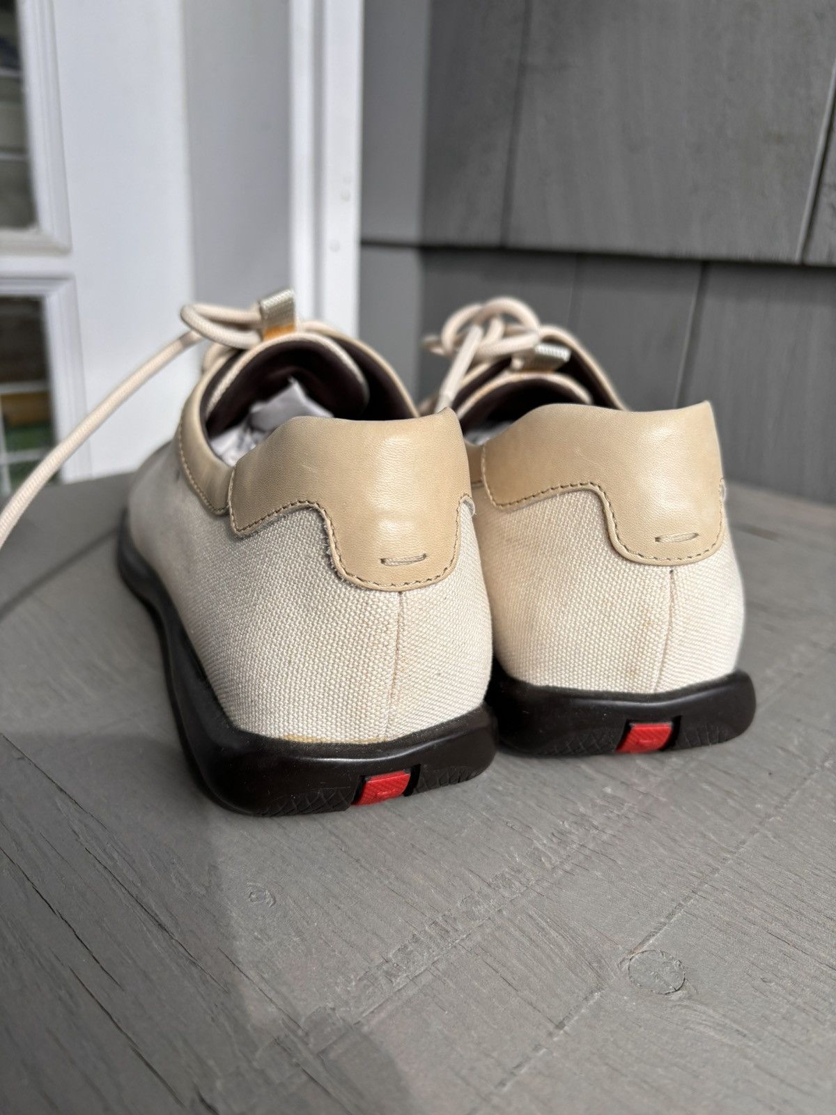 Prada × Vintage 2000s Prada Shoes Vintage Square Toe Sport Canvas 90s 3864 Size US 7 / IT 37 - 8 Thumbnail