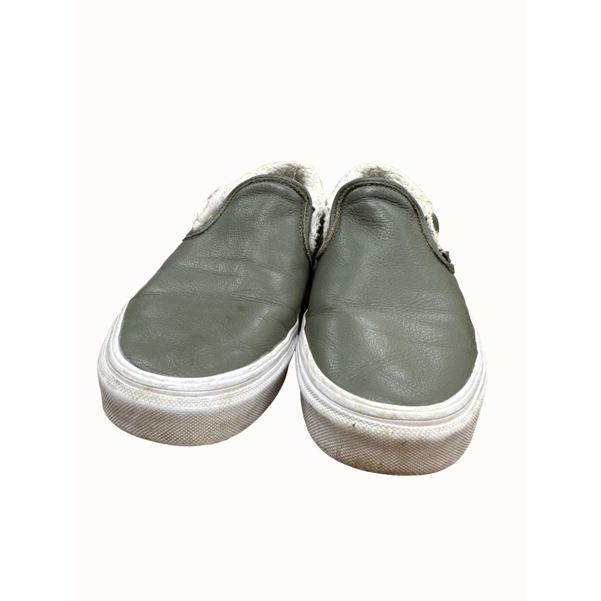 Vans Vans men’s 7.5 or womens 9 green leather fur lined low top s Size US 7.5 / EU 40-41 - 7 Thumbnail