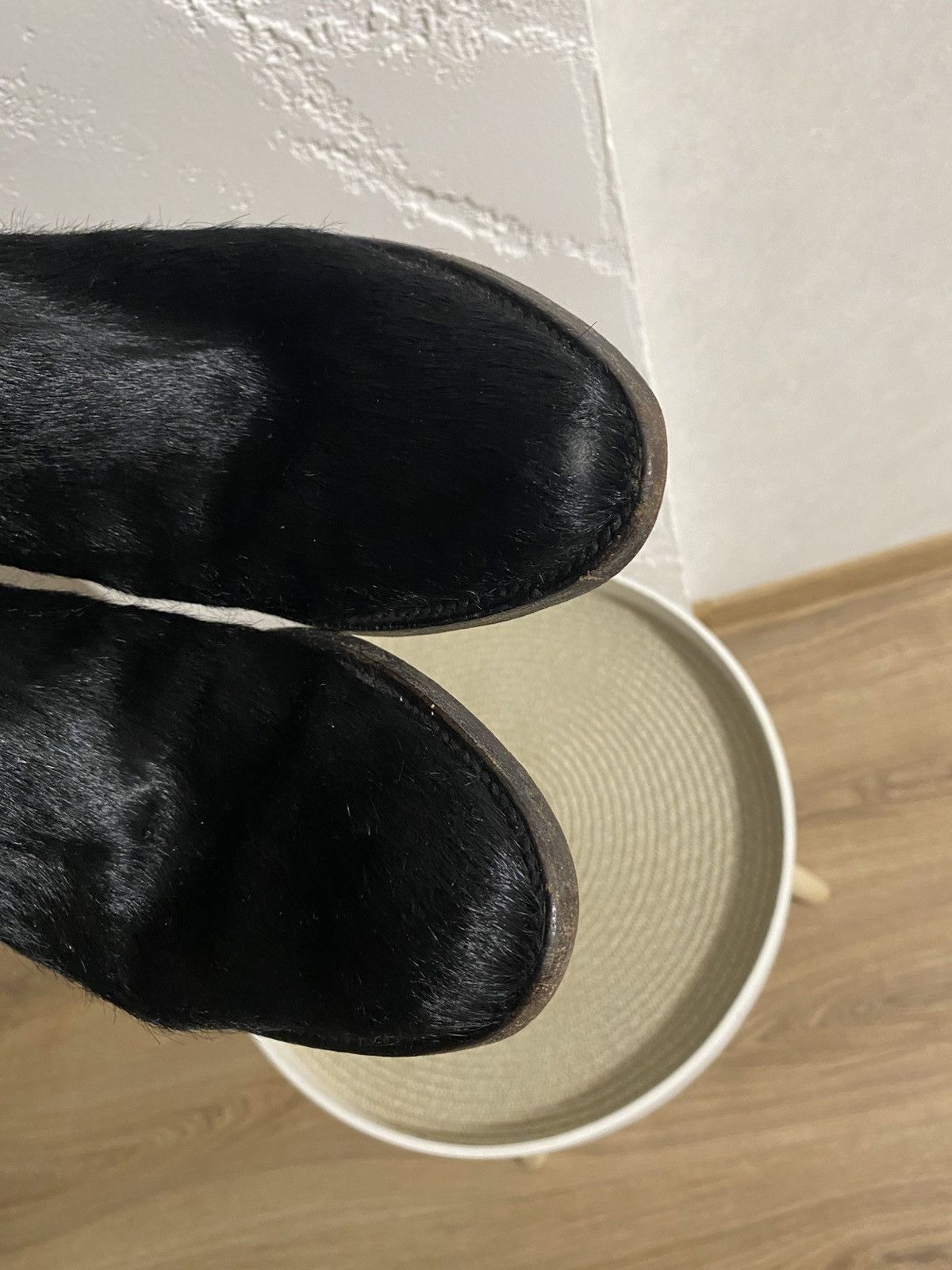 Cowboy Equipment Tony Mora Black Pony Fur Real Leather Western Cowboy Boots Size US 7 / IT 37 - 6 Thumbnail