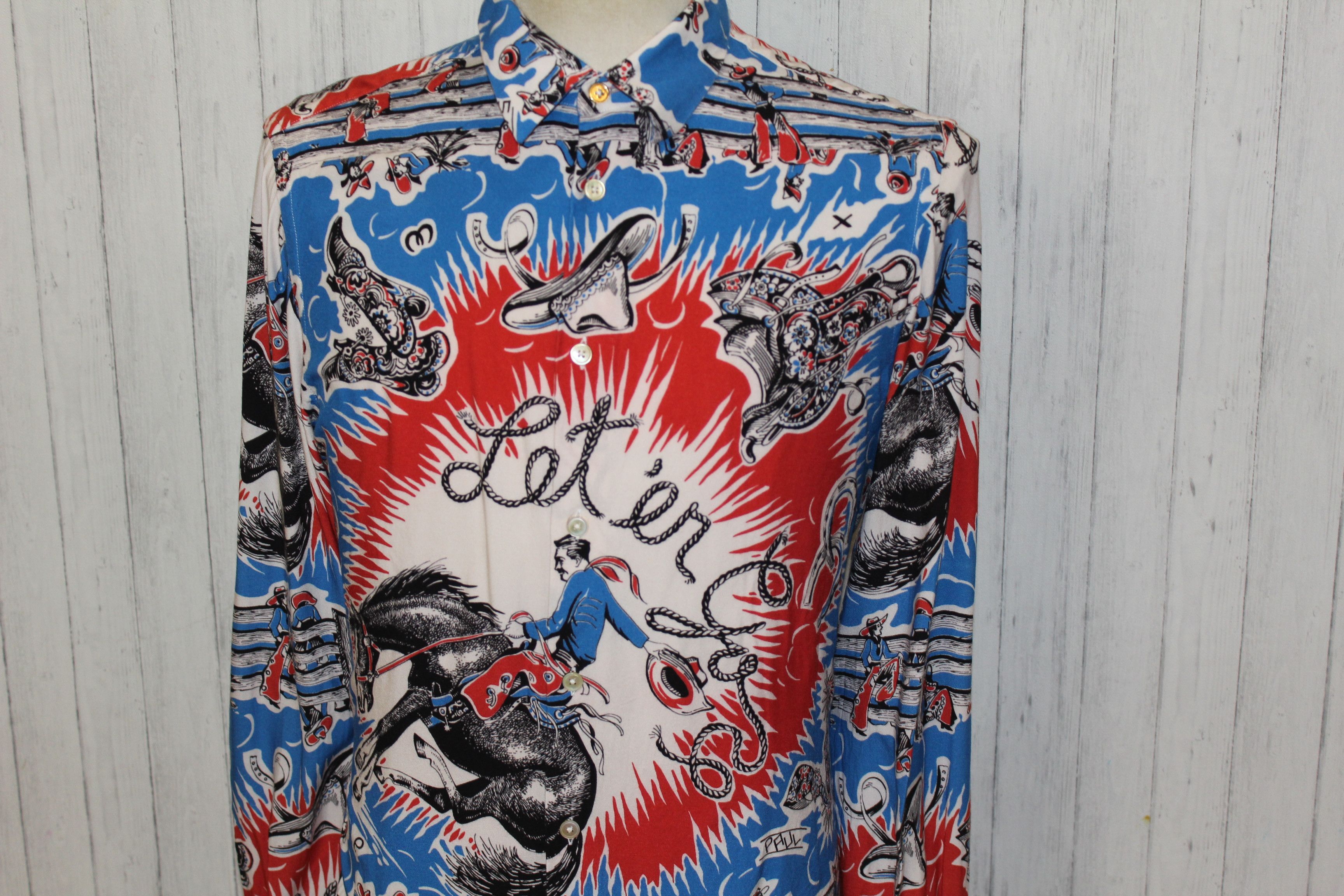 Paul Smith Men's Paul Smith Cowboy Long Sleeve Shirt Size L Size US L / EU 52-54 / 3 - 5 Thumbnail